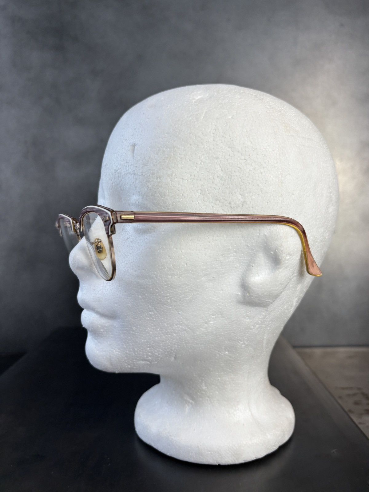 Vintage 1950s Glasses Frame Vintage Eyeglasses Horn Rim GF Gold Fill Size ONE SIZE - 8 Thumbnail