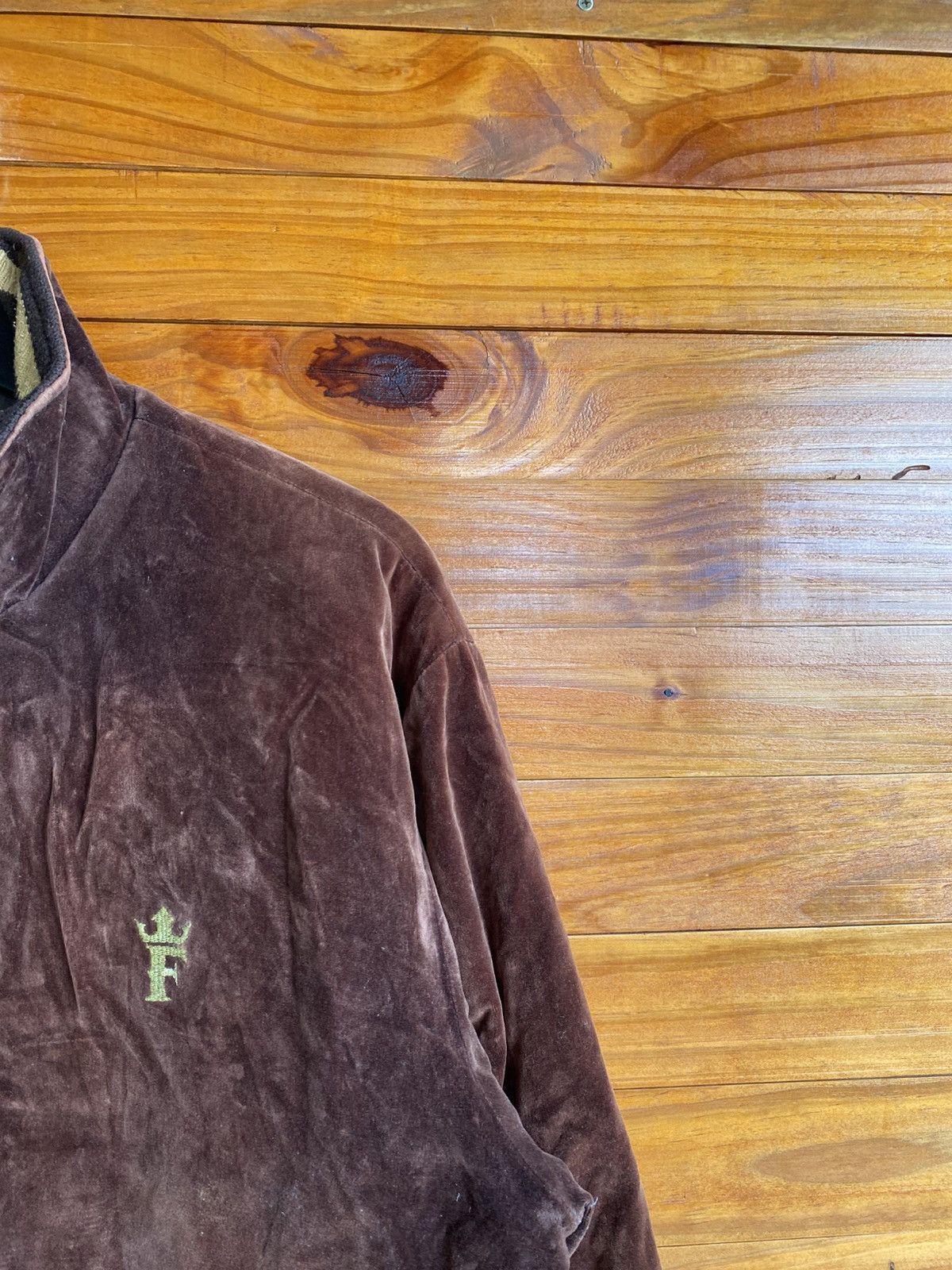 Fubu Vintage FUBU Brown Velvet Bomber Jacket – 90s Hip Hop Size US M / EU 48-50 / 2 - 6 Thumbnail