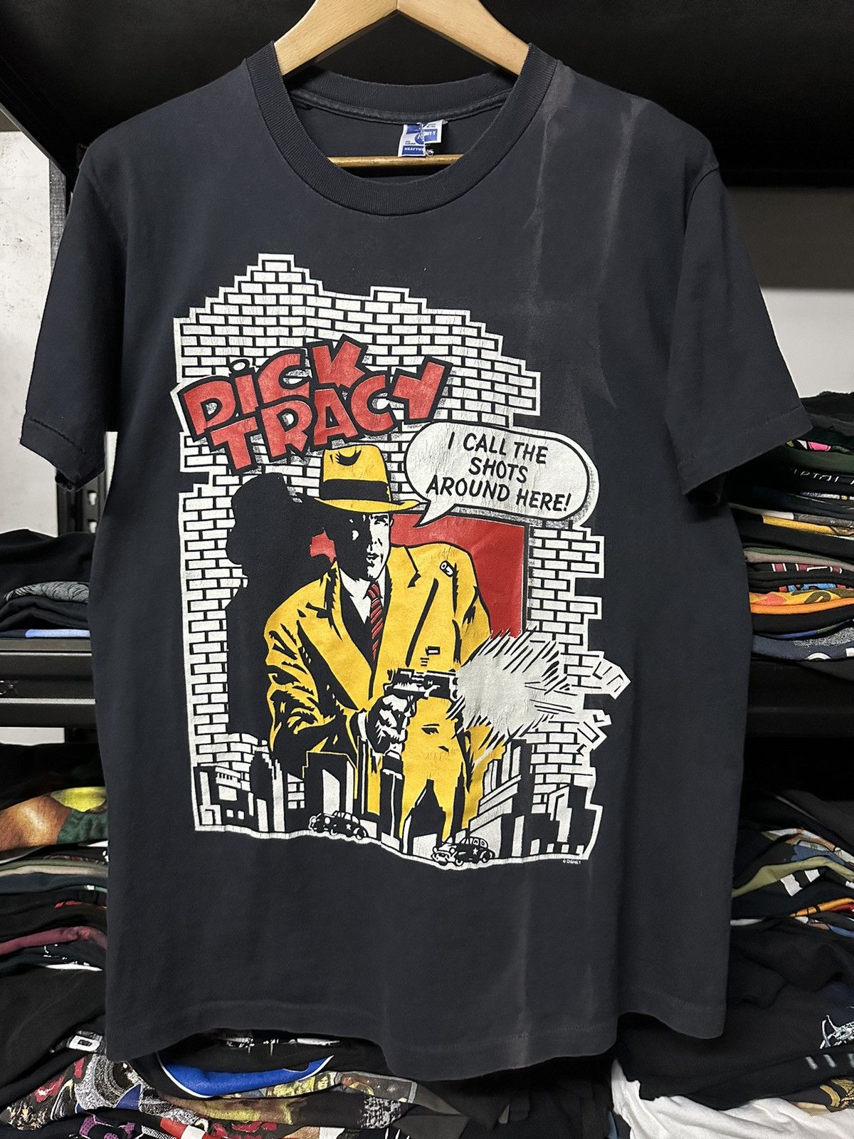 Vintage 90s Movie Dick Track Disney Sun Faded Tee