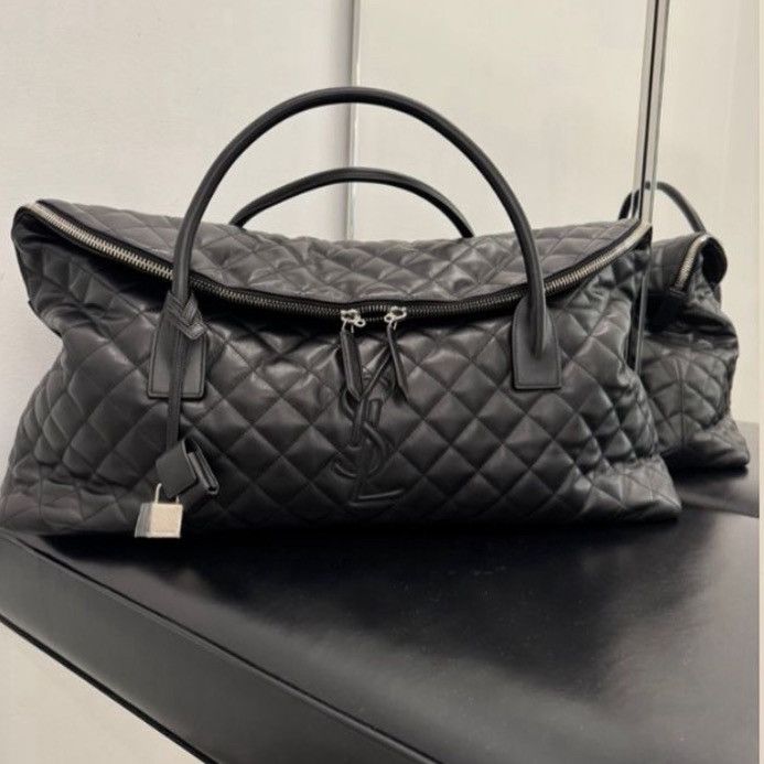 Saint Laurent Paris 🔥$7.1K VALUE🔥YSL es giant travel bag in leather silver Size ONE SIZE - 1 Preview