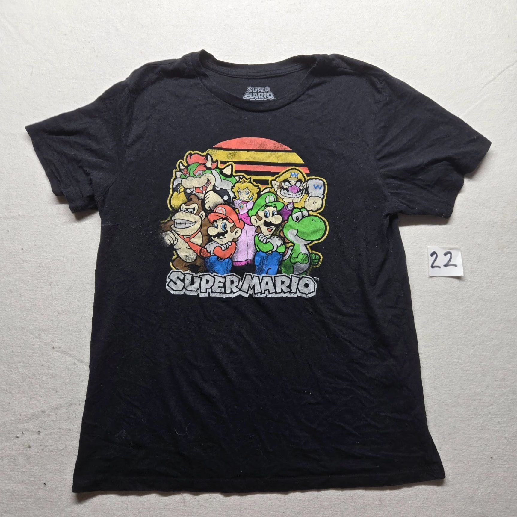 Nintendo Nintendo Super Mario Luigi Black T-Shirt Short Sleeve Adult Men's XL Size US XL / EU 56 / 4 - 2 Thumbnail