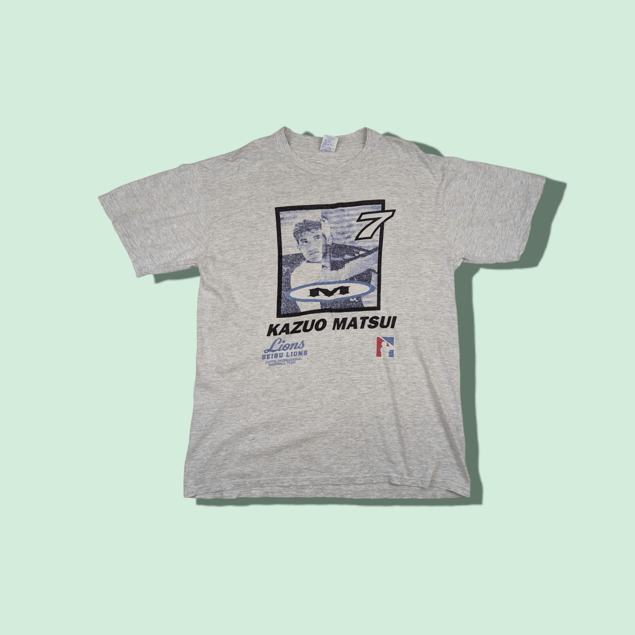 MLB Vintage 2000's KAZUO MATSUI Seibu Lions MLB T Shirt Size US L / EU 52-54 / 3 - 1 Thumbnail