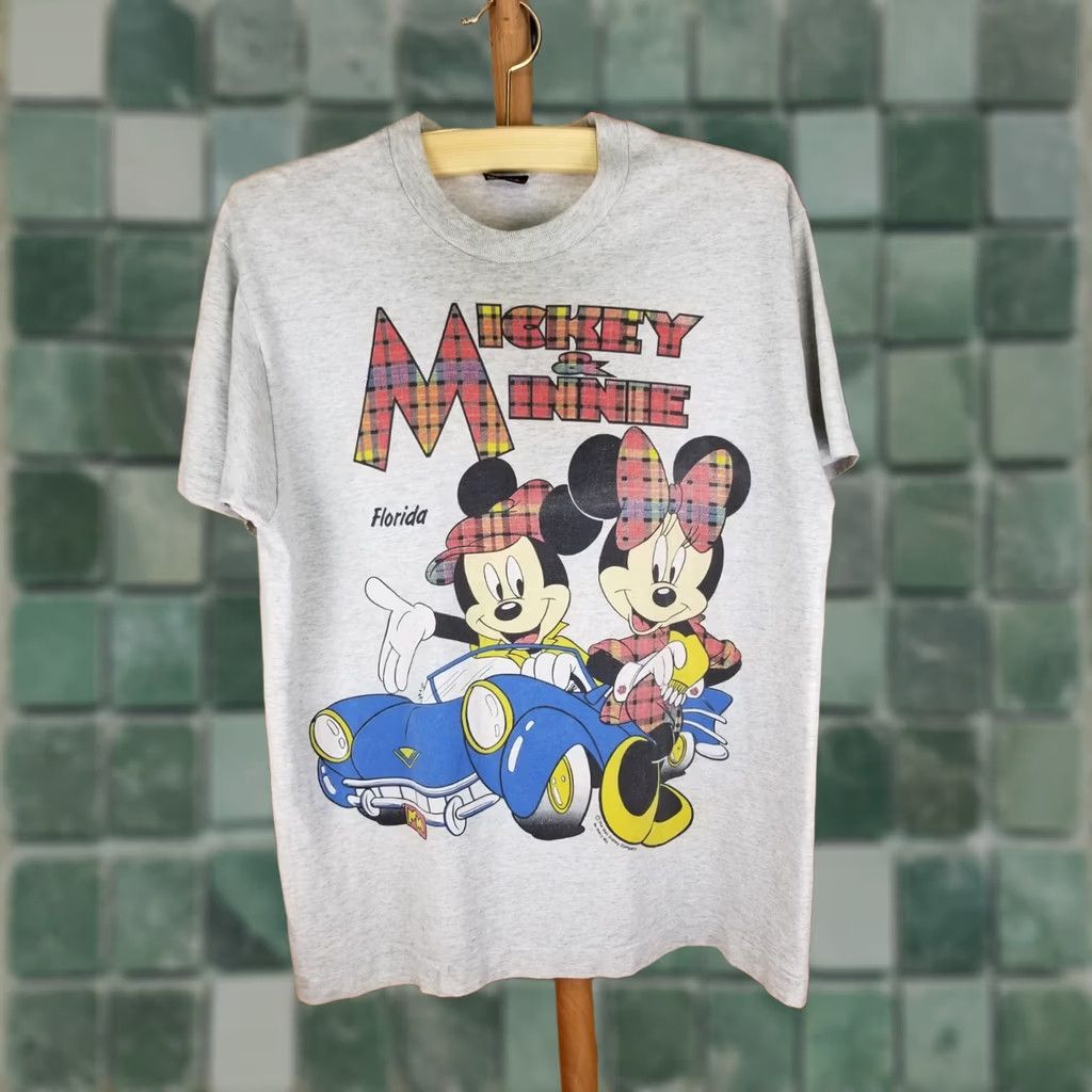 Fruit Of The Loom VINTAGE MICKEY MOUSE MINNIE MOUSE DISNEY FLORIDA T-SHIRT GRAY L Size US L / EU 52-54 / 3 - 1 Thumbnail