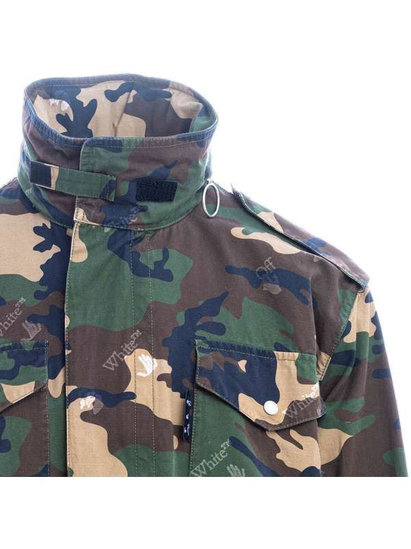 Off-White o1y0225 Logo Jacket in Military Green Size US XS / EU 42 / 0 - 2 Thumbnail