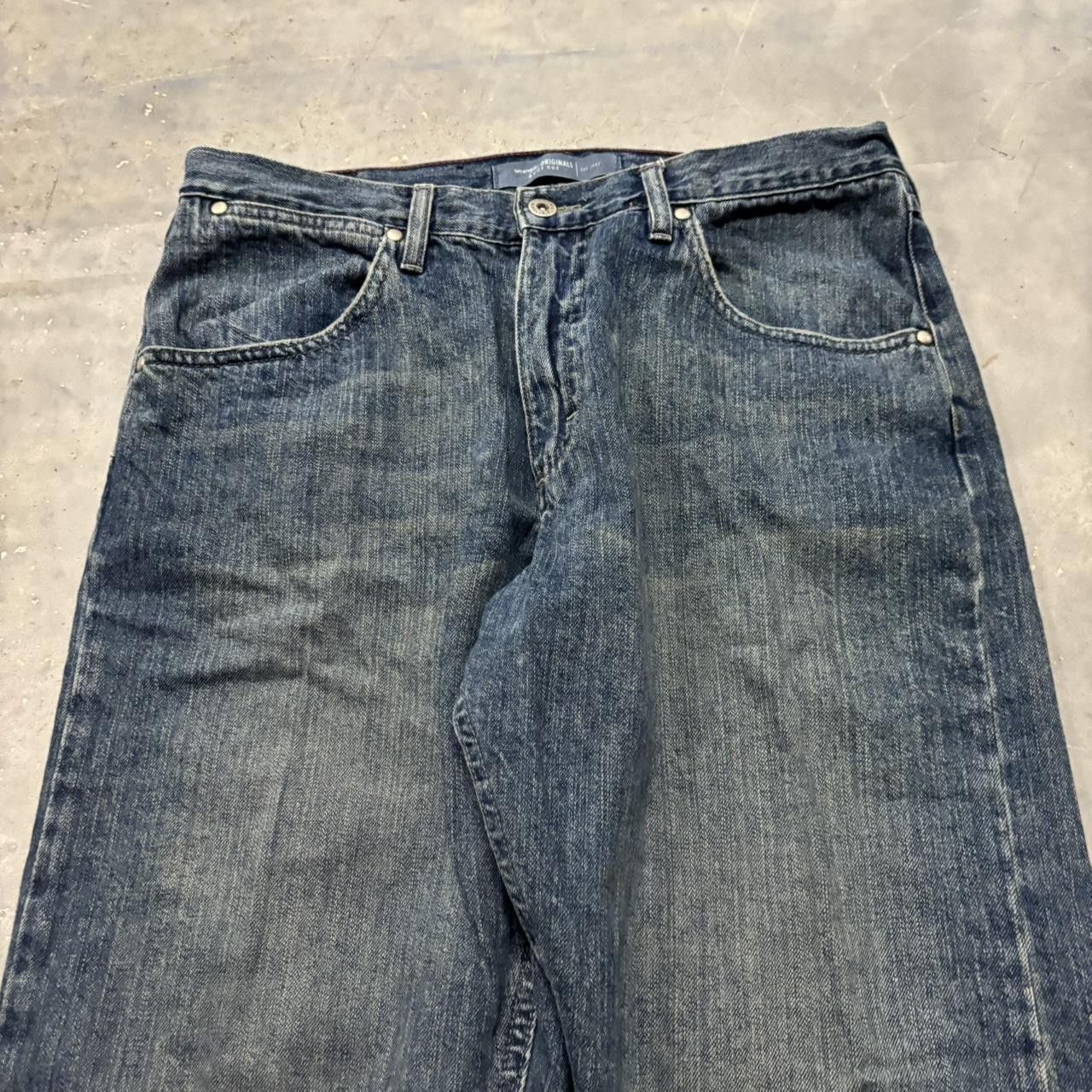 Japanese Brand × Vintage Crazy Vintage Y2K/2000s Grunge Dark Wash Bootcut Denim Jeans! Size US 32 / EU 48 - 5 Thumbnail
