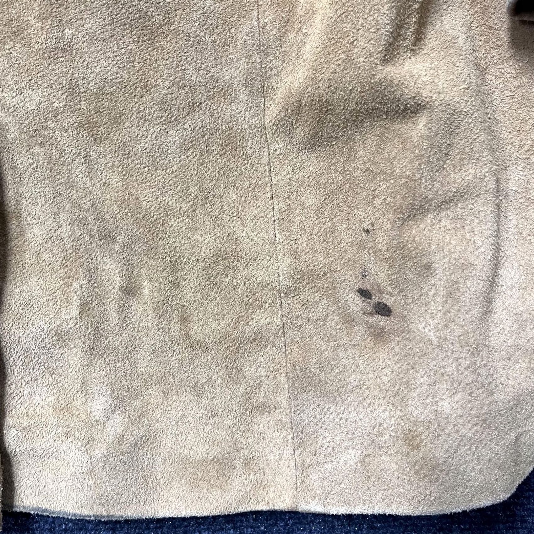 Vintage VINTAGE Relativity Coat Womens L Beige Suede Leather Button Front Lined Mid Length Size L / US 10 / IT 46 - 4 Thumbnail