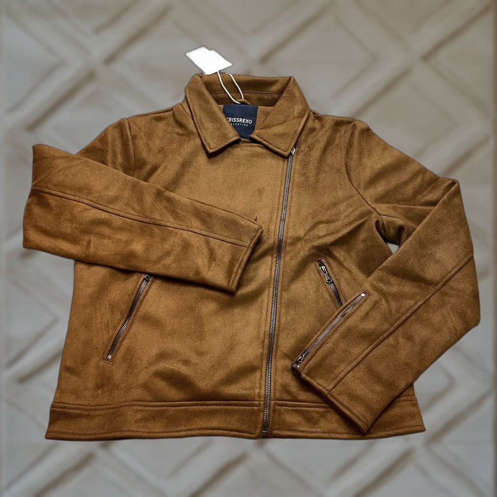 Vintage Crissexo Coat Jacket Womens L Brown Faux Suede Full Zip New Size L / US 10 / IT 46 - 1 Thumbnail