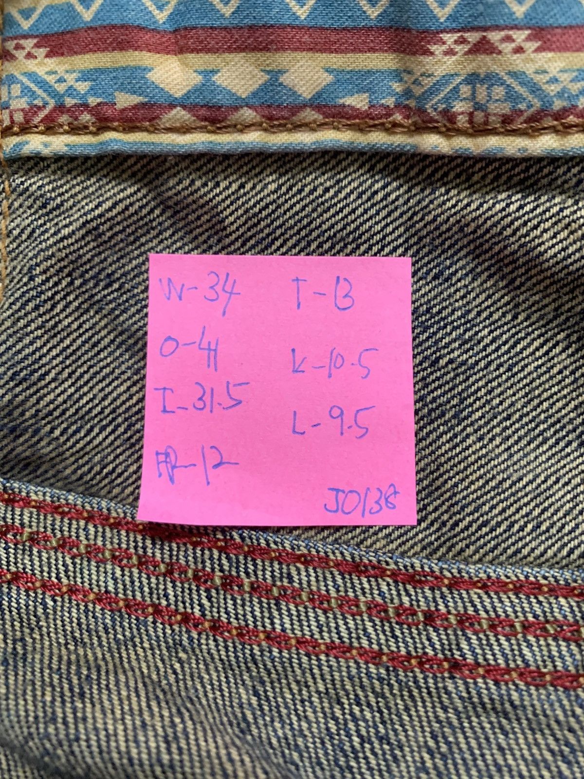 If Six Was Nine Edwin XV Navajo Distress Faded Denim Bootcut Mudmax Goa Size US 34 / EU 50 - 19 Thumbnail