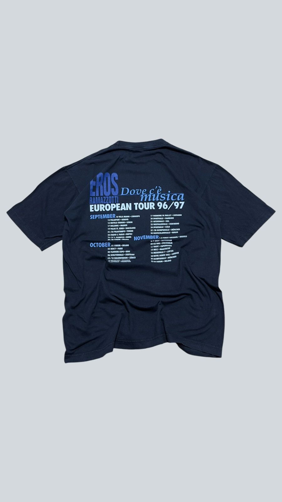 Band Tees Vintage 1996 Eros Ramazzotti European Tour Tee Size US L / EU 52-54 / 3 - 5 Thumbnail