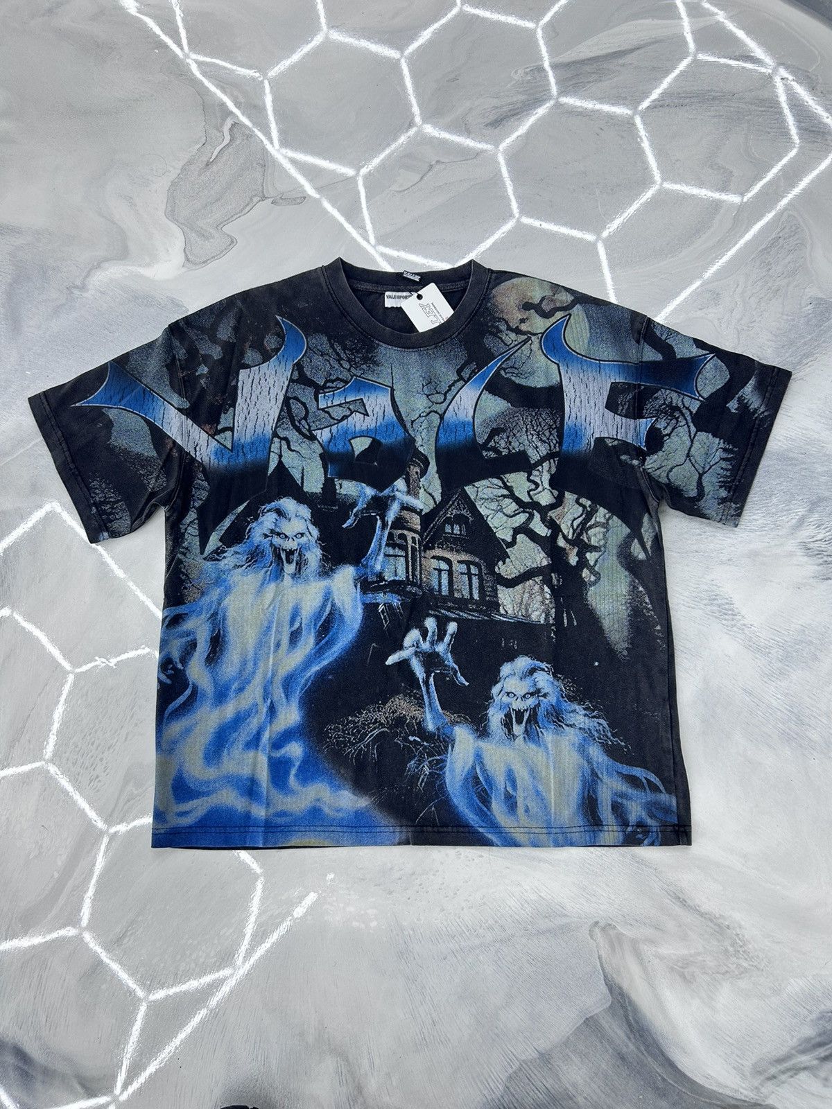 Vale Casper Tee Black Blue Size L