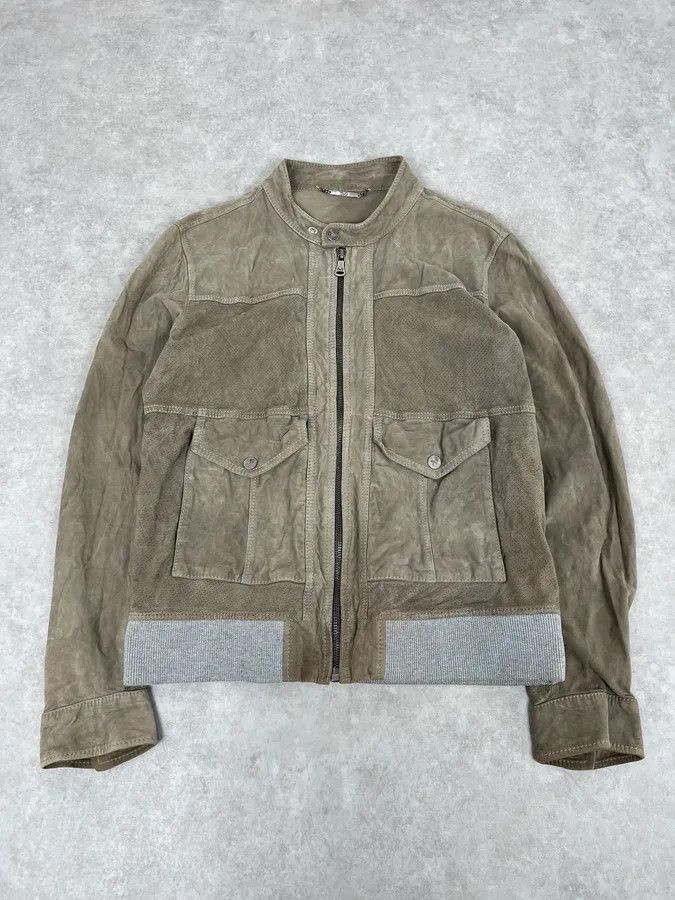 Dolce & Gabbana 2000s Dolce & Gabbana Grey Suede Leather Jacket Size US M / EU 48-50 / 2 - 1 Thumbnail