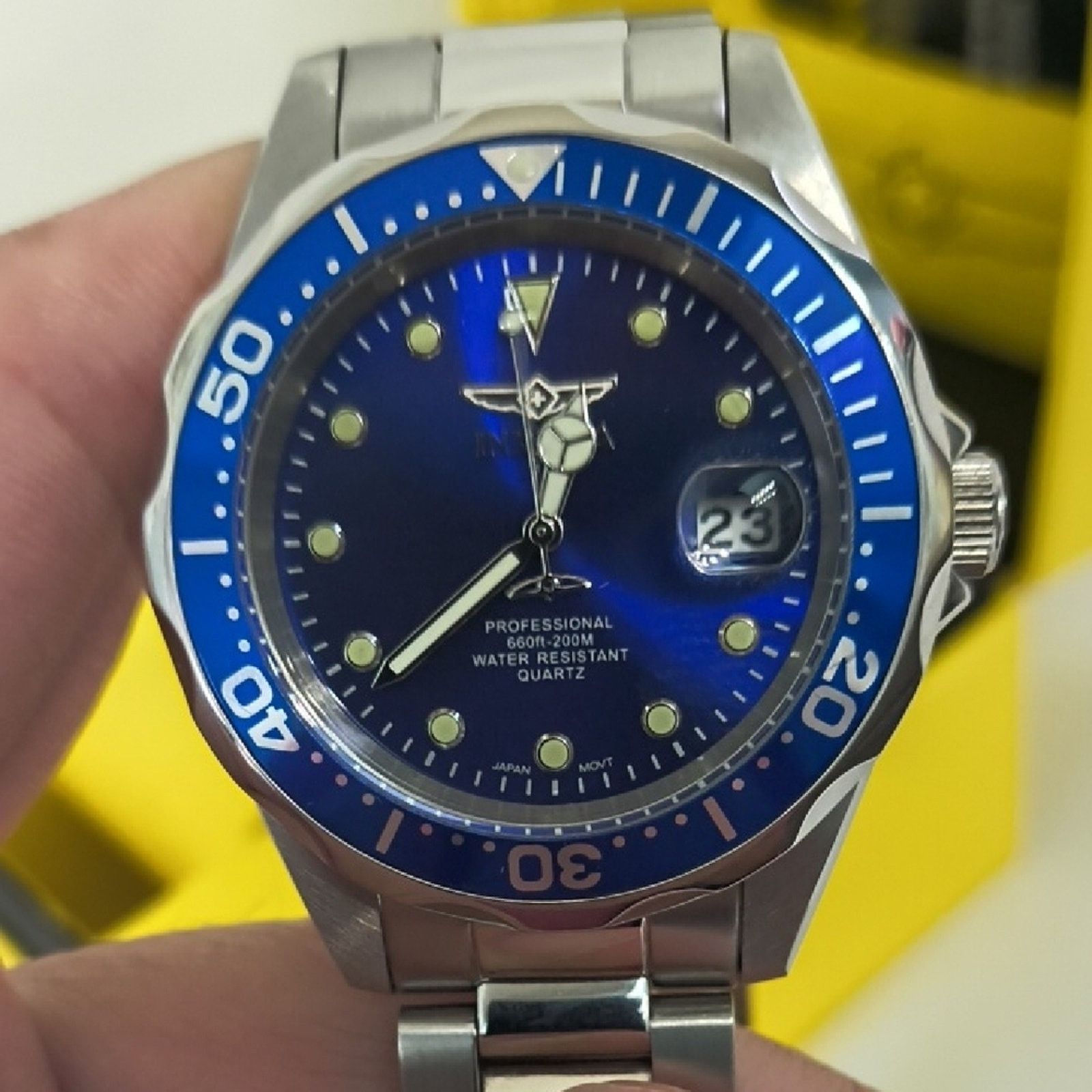 Invicta Like New - Invicta Diver Blue Dial Stainless Steel Women's Size 38 - 13 Thumbnail