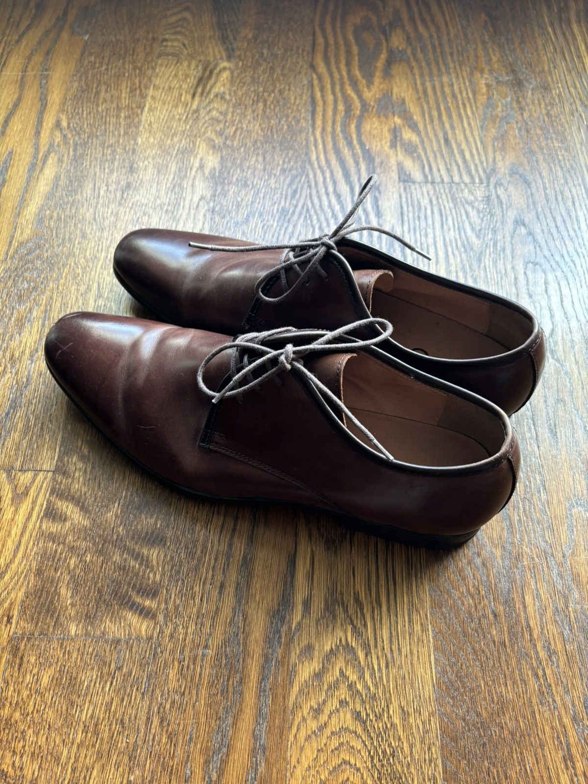 Aldo ALDO DARK BROWN LEATHER OXFORD SHOES Size US 12 / EU 45 - 4 Thumbnail