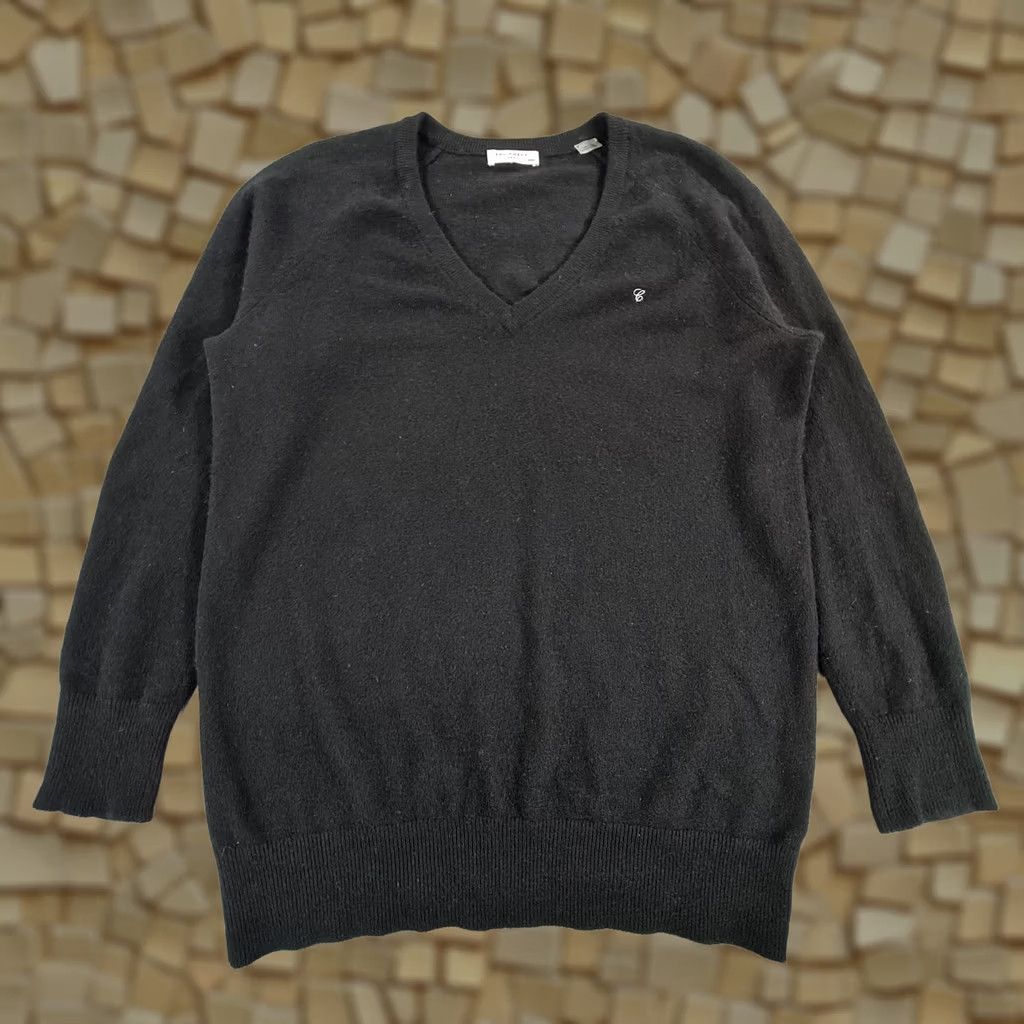 Equipment Equipment Jumper Womens Black Medium 100% Cashmere Pullover Knitted Tight-Nit V-Neck Casual Winter Modern throwback? Size M / US 6-8 / IT 42-44 - 1 Thumbnail