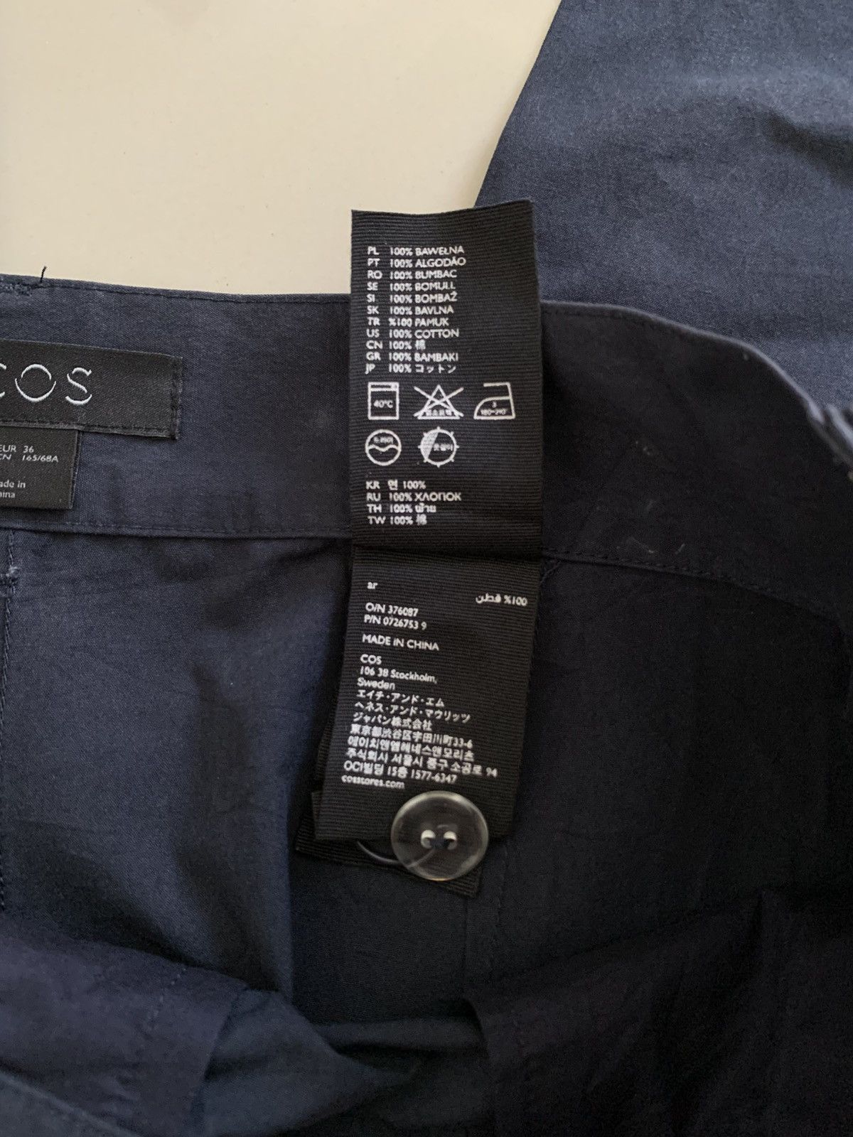 Cos COS Pleated Button Twill Cotton Trousers Size US 30 / EU 46 - 6 Thumbnail