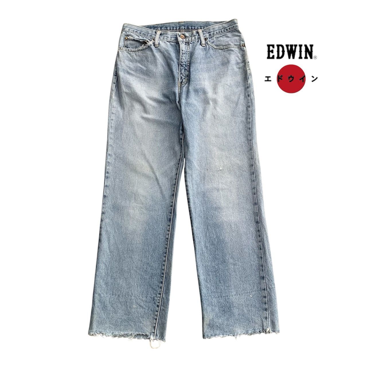 Vintage 90s Edwin Stonewash Distressed Denim Jeans W31