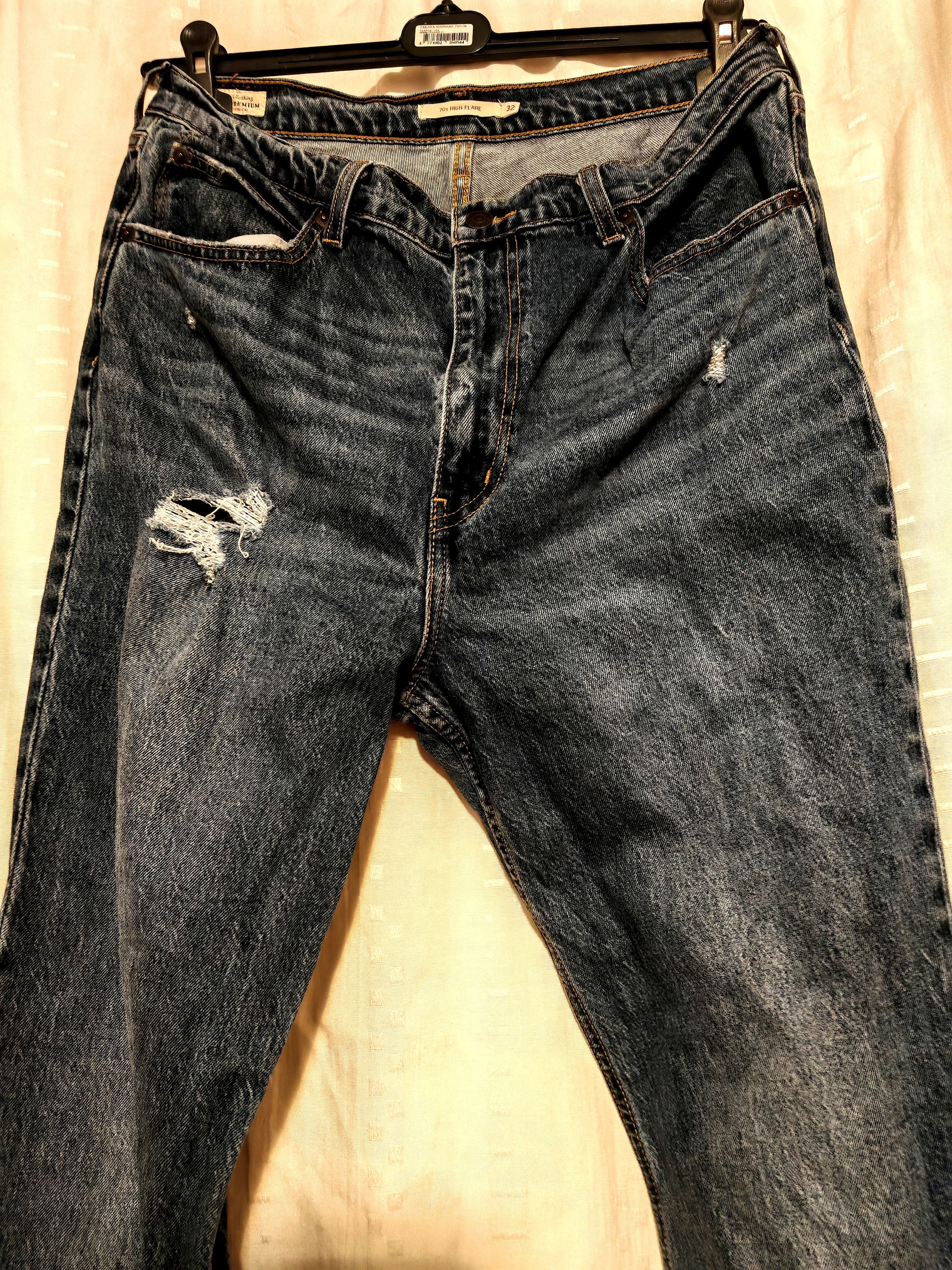 Jean × Levi's × Vintage Levi's Premium 70s High Flare Flared Distressed Jeans sz 32 Size US 32 / EU 48 - 8 Thumbnail