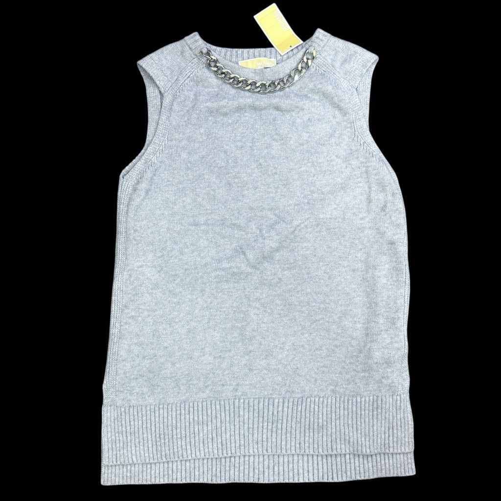 Michael Kors Michael Kors Chain-Neck Sleeveless Sweater Tunic Pearl Heather Gray NWT Size M Soft Knit Top MSRP $140 Size M / US 6-8 / IT 42-44 - 11 Thumbnail