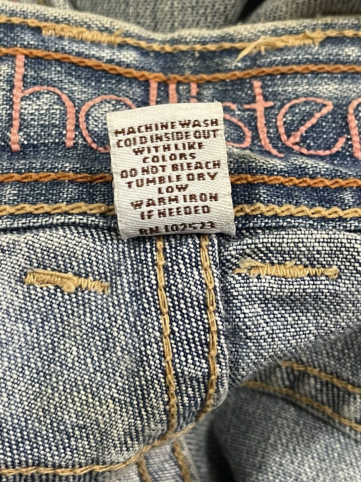 If Six Was Nine Vintage Japanese Brand Blue Wash Distress Flare Jeans Size US 33 - 8 Thumbnail