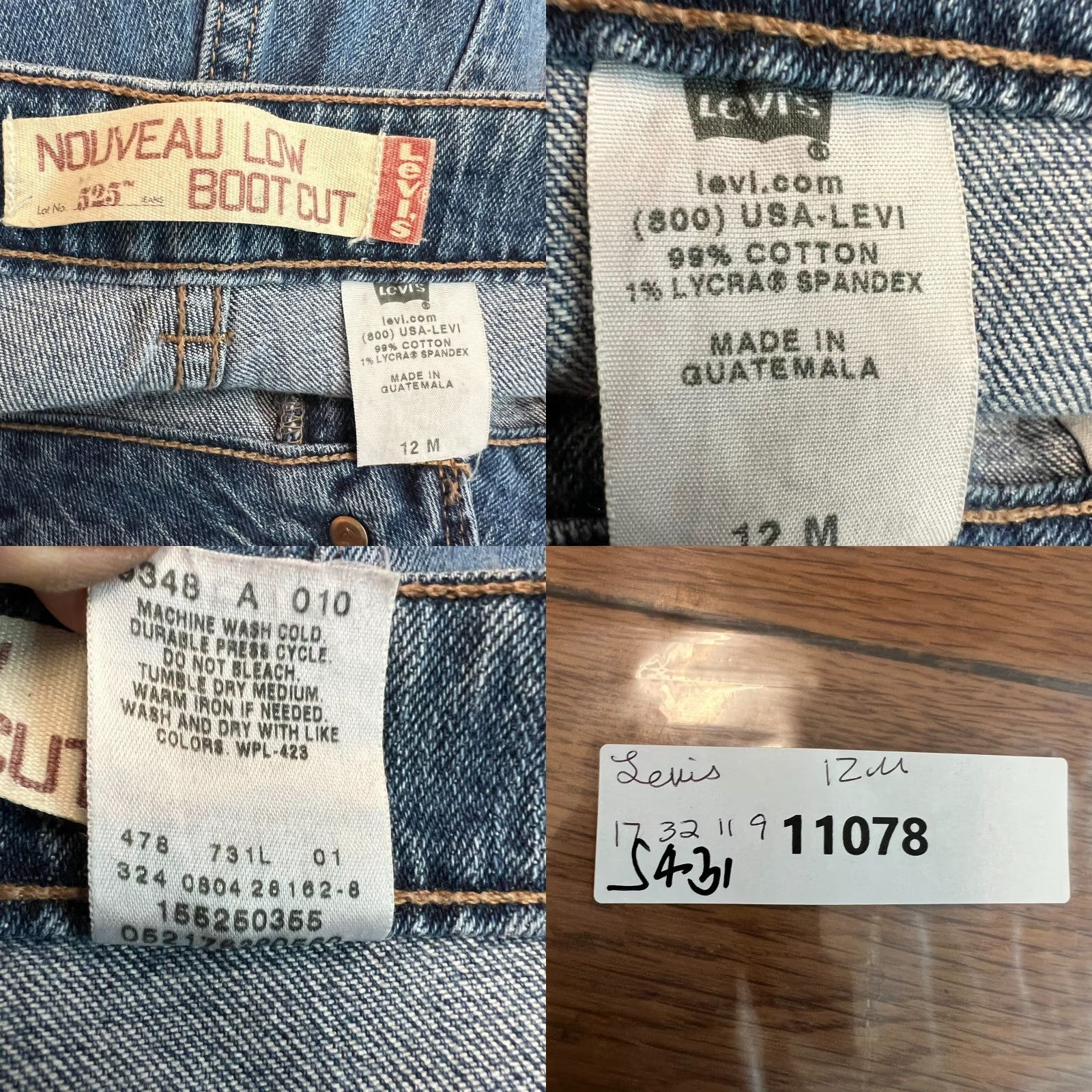 Levi's Levi's 525 Nouveau Bootcut Jeans Blue Denim 12 Regular 34x32 Womens Vintage No 5-Pocket Zipper Logo Button Dark Wash USA 90s Style Size 34" / US 12 / IT 48 - 8 Thumbnail
