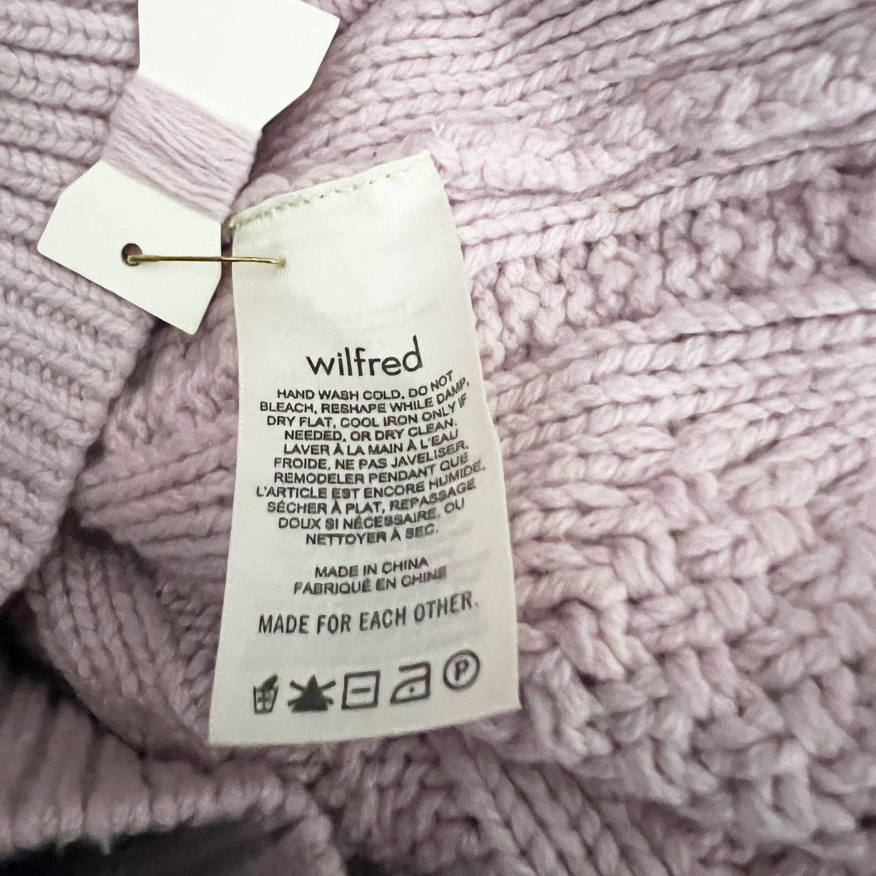 Aritzia Wilfred Aritzia New Alps Cable Knit Merino Size XXS / US 00 / IT 34 - 3 Thumbnail