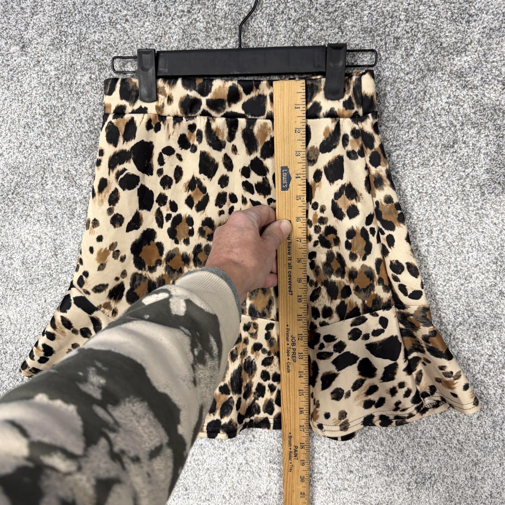 Nasty Gal Nasty Gal Skirt 6 Tan Brown Black Leopard Ruffle Trumpet Mini Mob Wife Retro Y2K Size 28" / US 6 / IT 42 - 2 Thumbnail