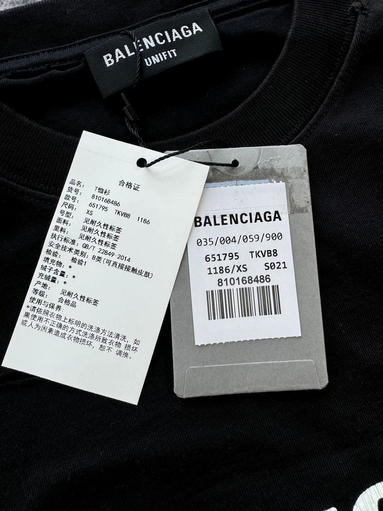 Balenciaga Balenciaga Black big destruction short sleeve Size US XS / EU 42 / 0 - 4 Thumbnail