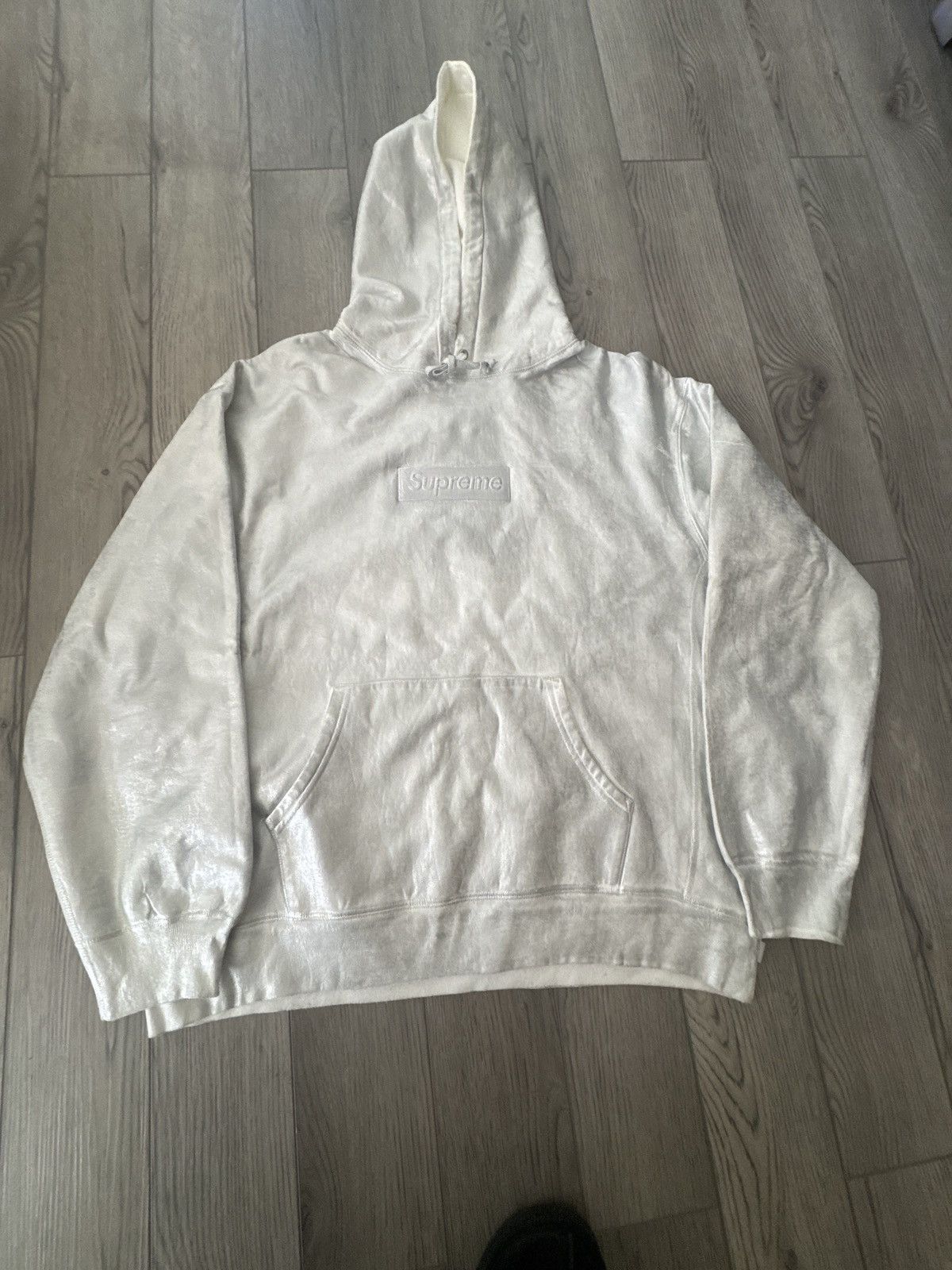 Maison Margiela × Supreme MM6 x Supreme SS24 Foil Bogo Hoodie Size US XL / EU 56 / 4 - 1 Thumbnail