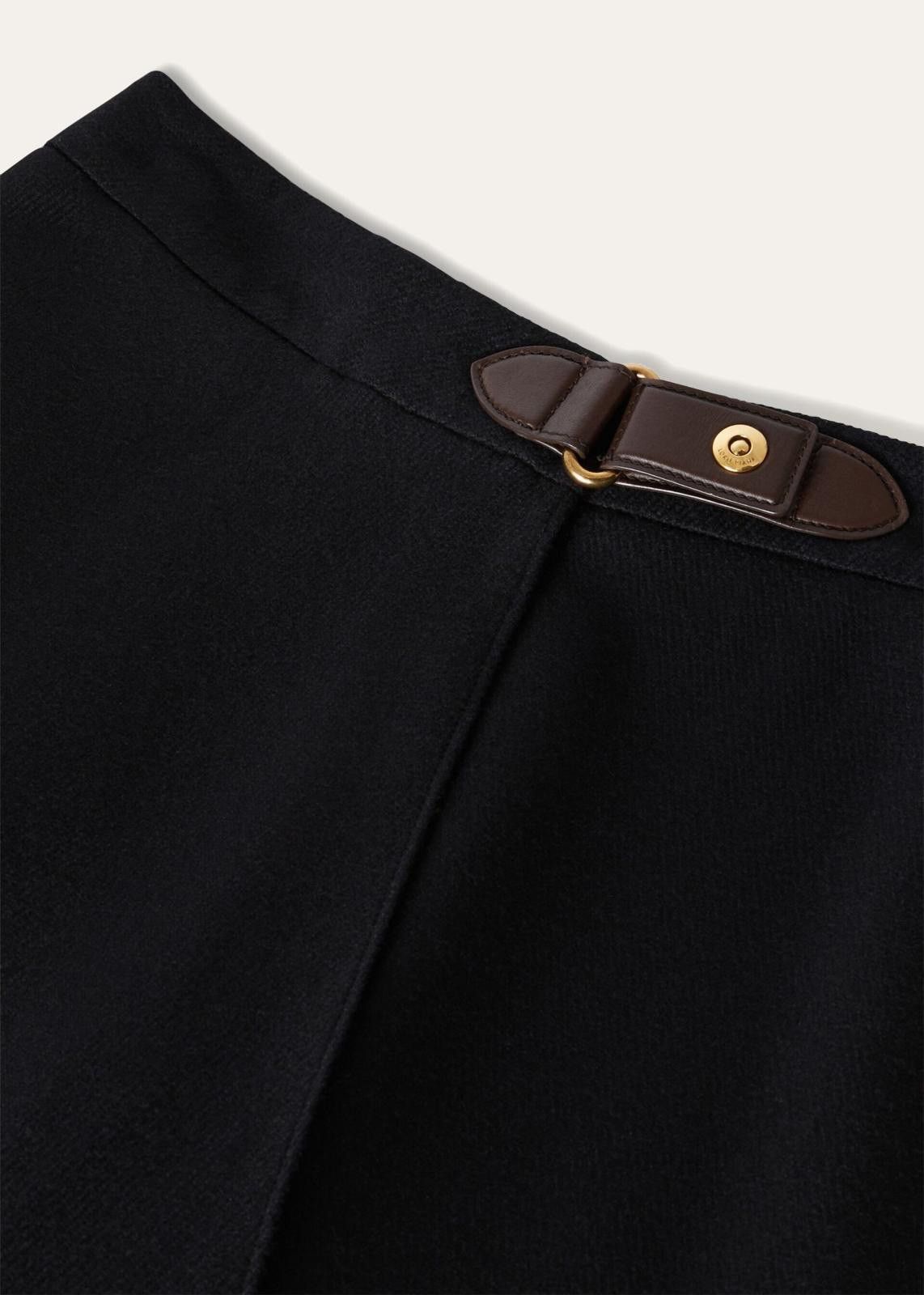 Loro Piana o1srvl11e1224 Alin Flannel Soft Skirt in Black Size 27" / US 4 / IT 40 - 8 Thumbnail