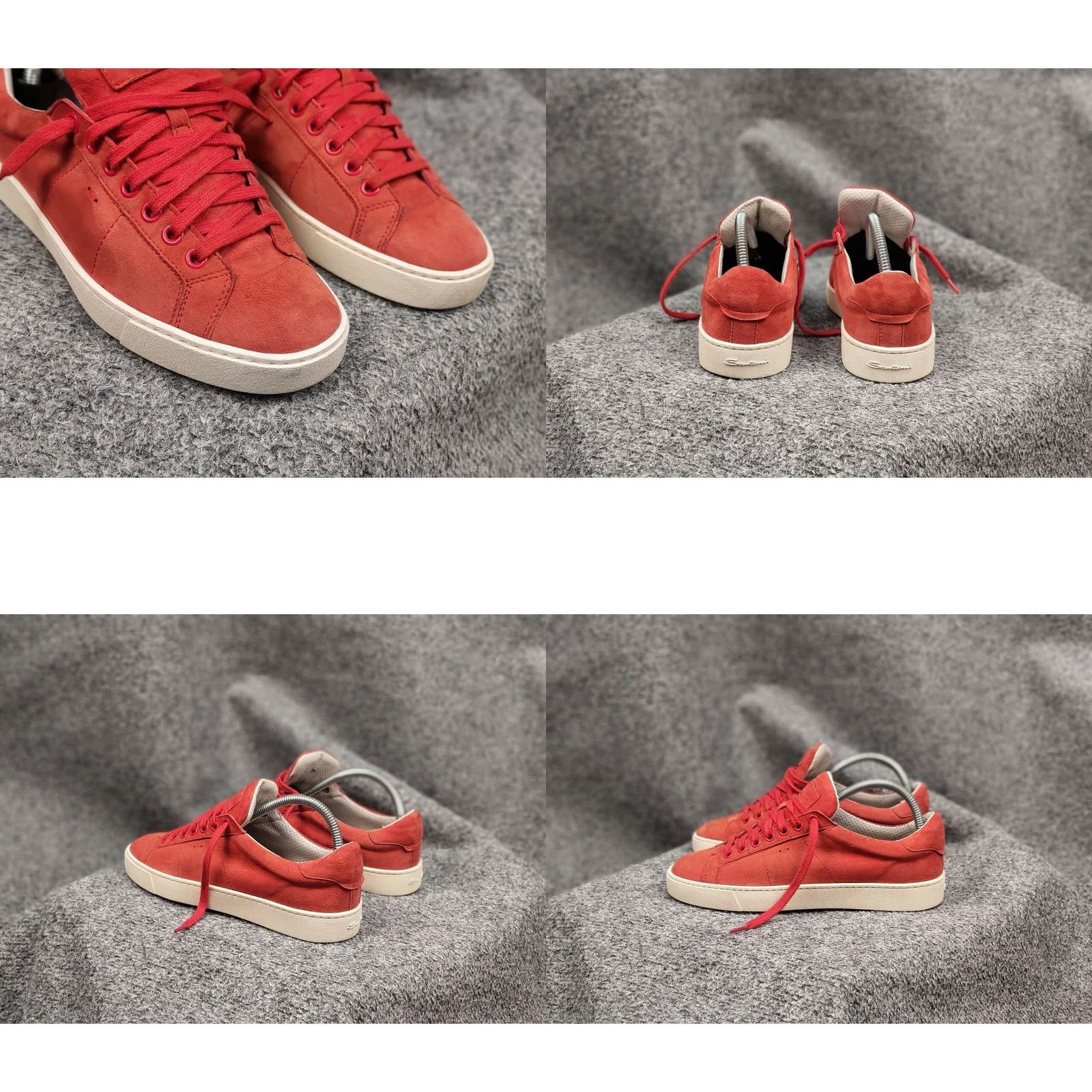 Santoni Santoni Design Orange Women's Leather Suede Classic Sneakers - 37 EU, 7 US, Leather, Low Top, Casual Shoes, Designer Style Size US 7 / IT 37 - 8 Thumbnail