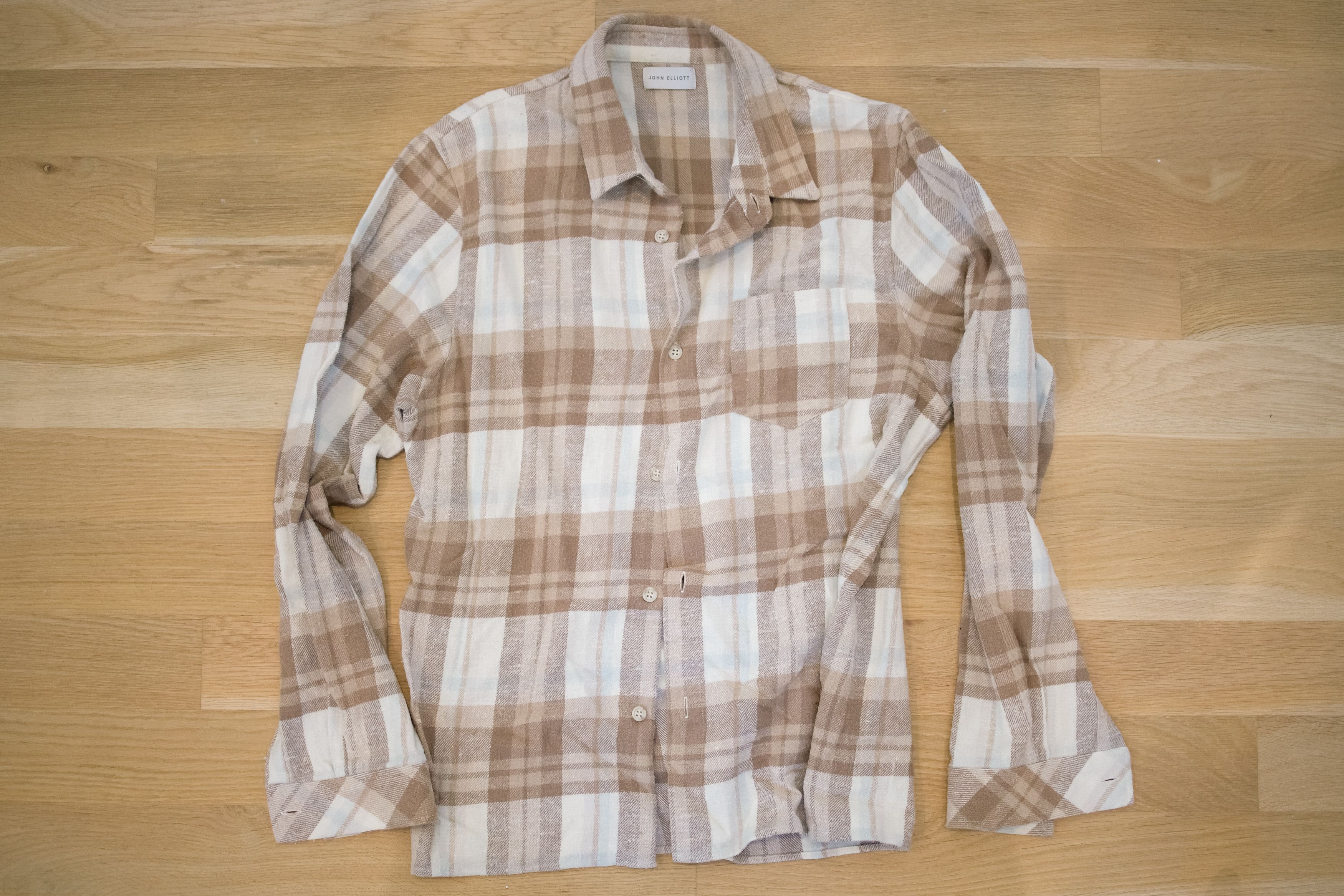 John Elliott John Elliott Sly Straight Hem Flannel Shirt – Size 4 (XL) Size US XL / EU 56 / 4 - 1 Thumbnail