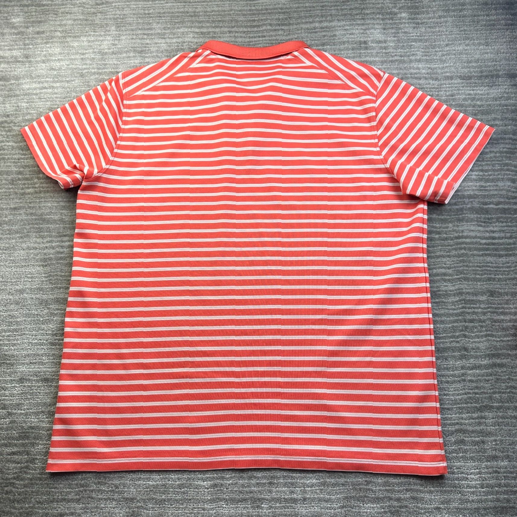Nike nike polo shirt mens XL orange victory striped dri fit golf Size US XL / EU 56 / 4 - 2 Thumbnail