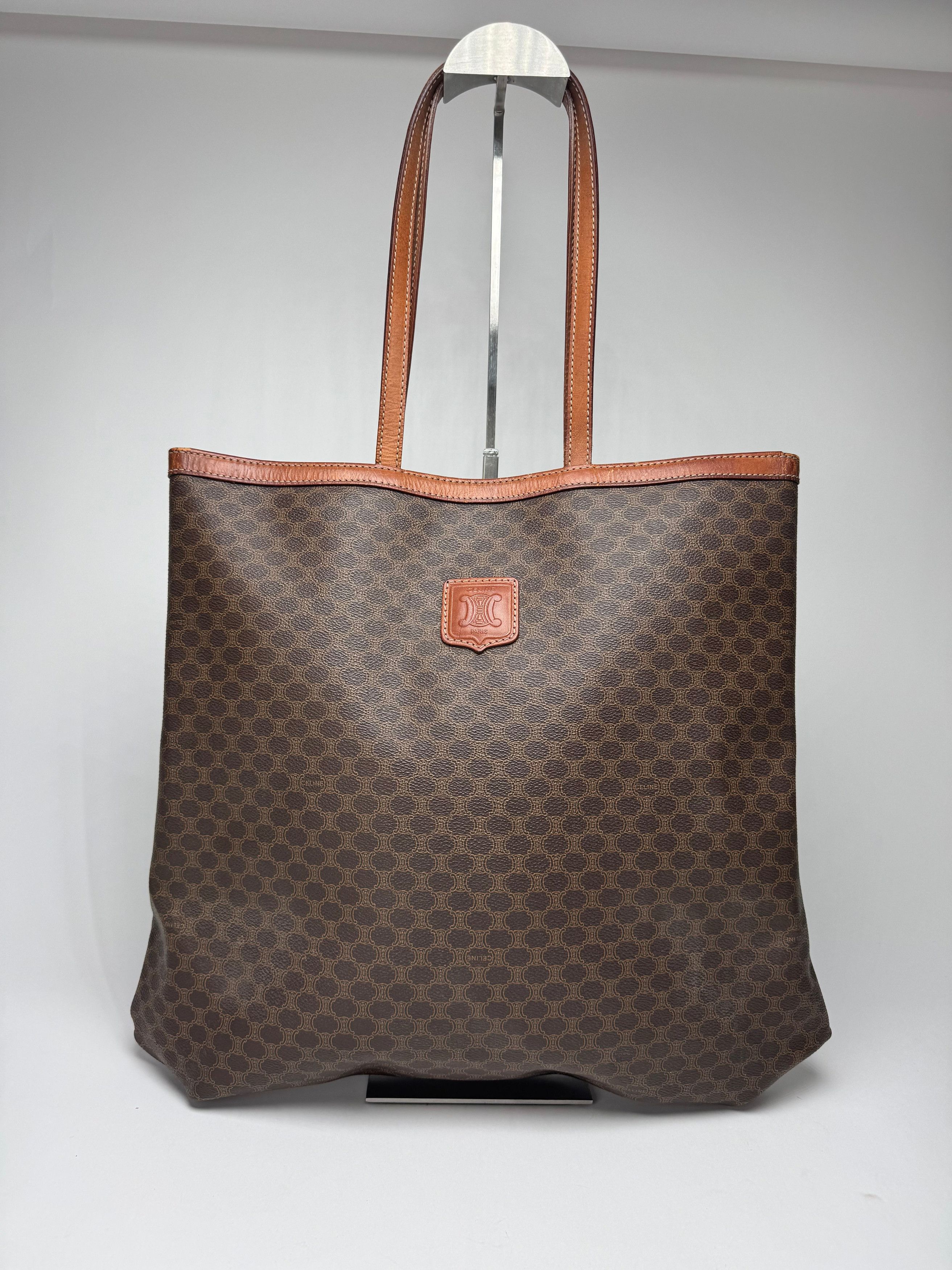 Celine Vintage Paris Big Bag Leather Monogram Shopper Bag Brown Size ONE SIZE - 1 Thumbnail