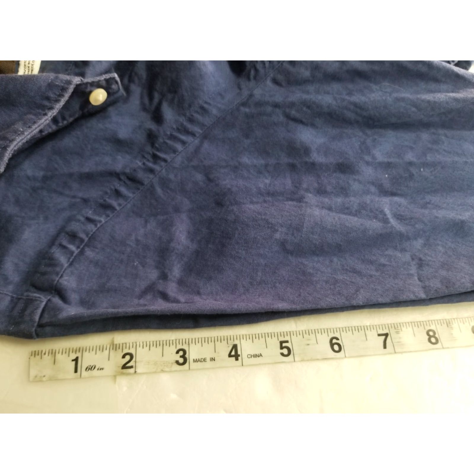Vintage Thomas Dean & Co. Dress Shirt Mens Size M Blue Long Sleeve Button Up Collared Solid Regular Vintage No Size 40R - 7 Thumbnail