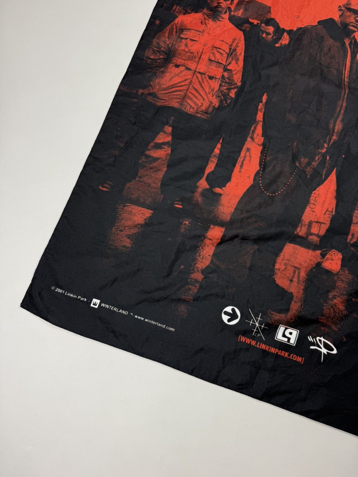 Band Tees × Vintage Linkin Park Vintage 2001 Hybrid Theory Flag Stoffposter VTG Size ONE SIZE - 6 Thumbnail
