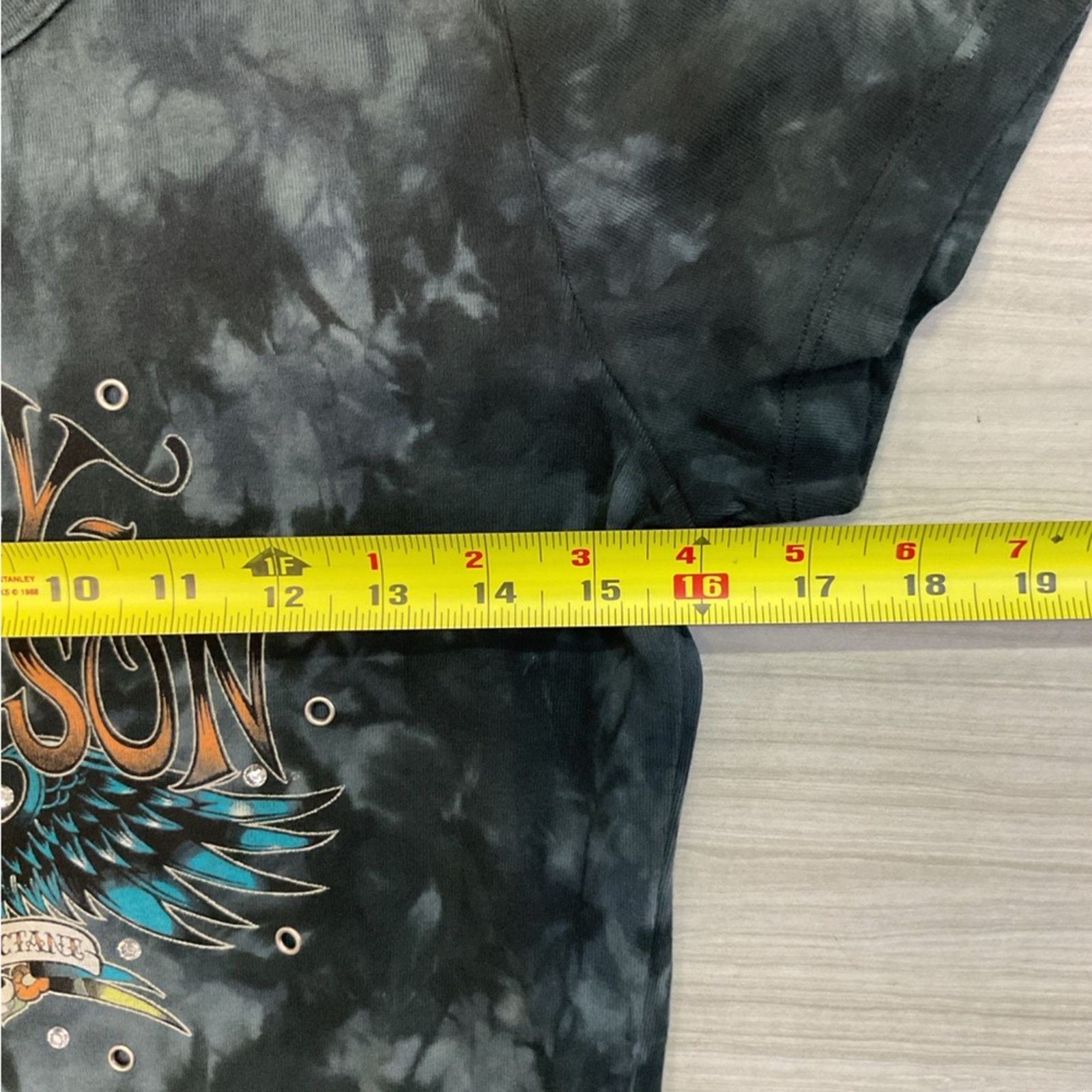 Harley Davidson Harley-Davidson Y2K Rhinestone Tie-Dye Skull Graphic T-Shirt Size S / US 4 / IT 40 - 6 Thumbnail