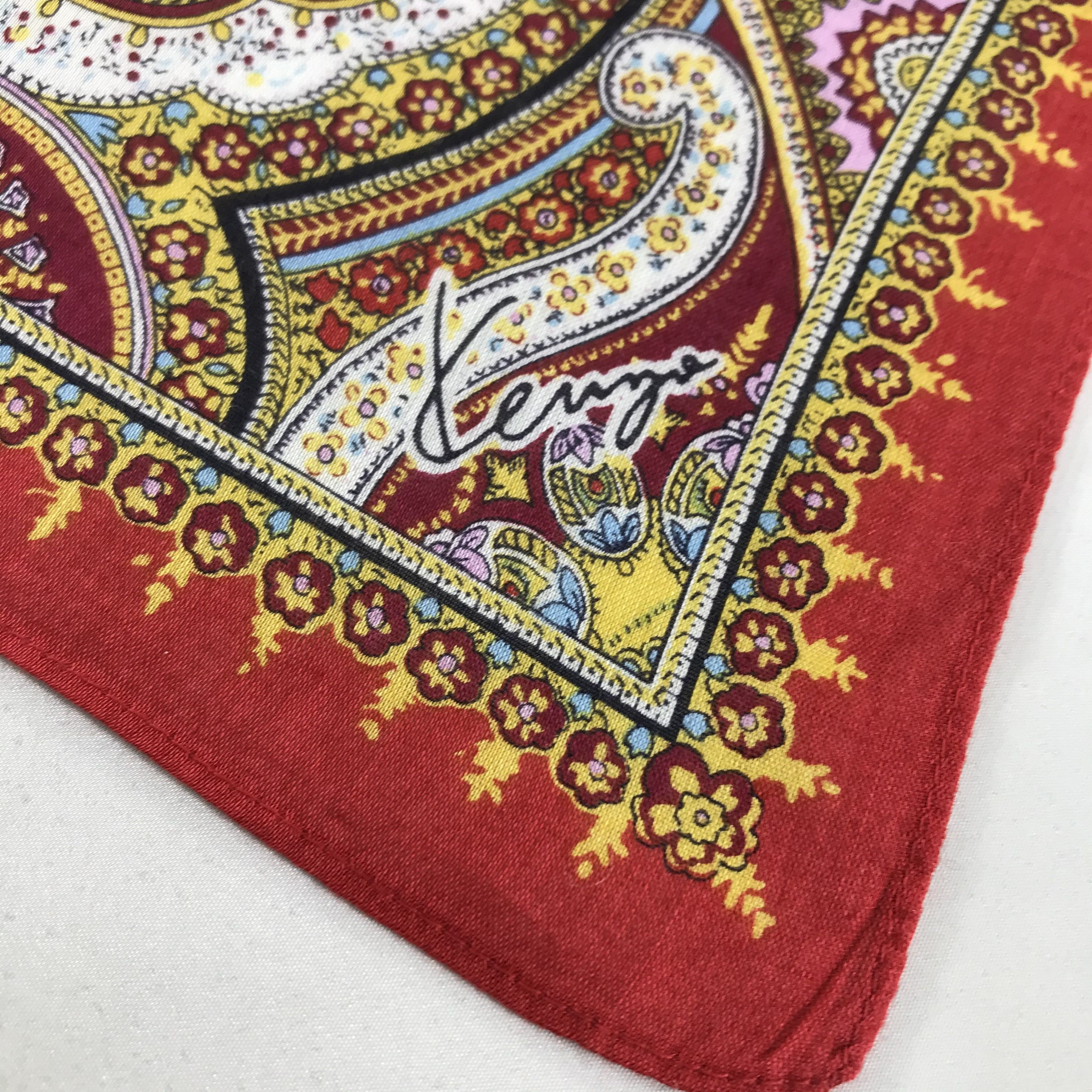 Japanese Brand × Kenzo × Vintage Kenzo Paisley Handkerchief Neckerchief Bandana H27 Size ONE SIZE - 4 Thumbnail