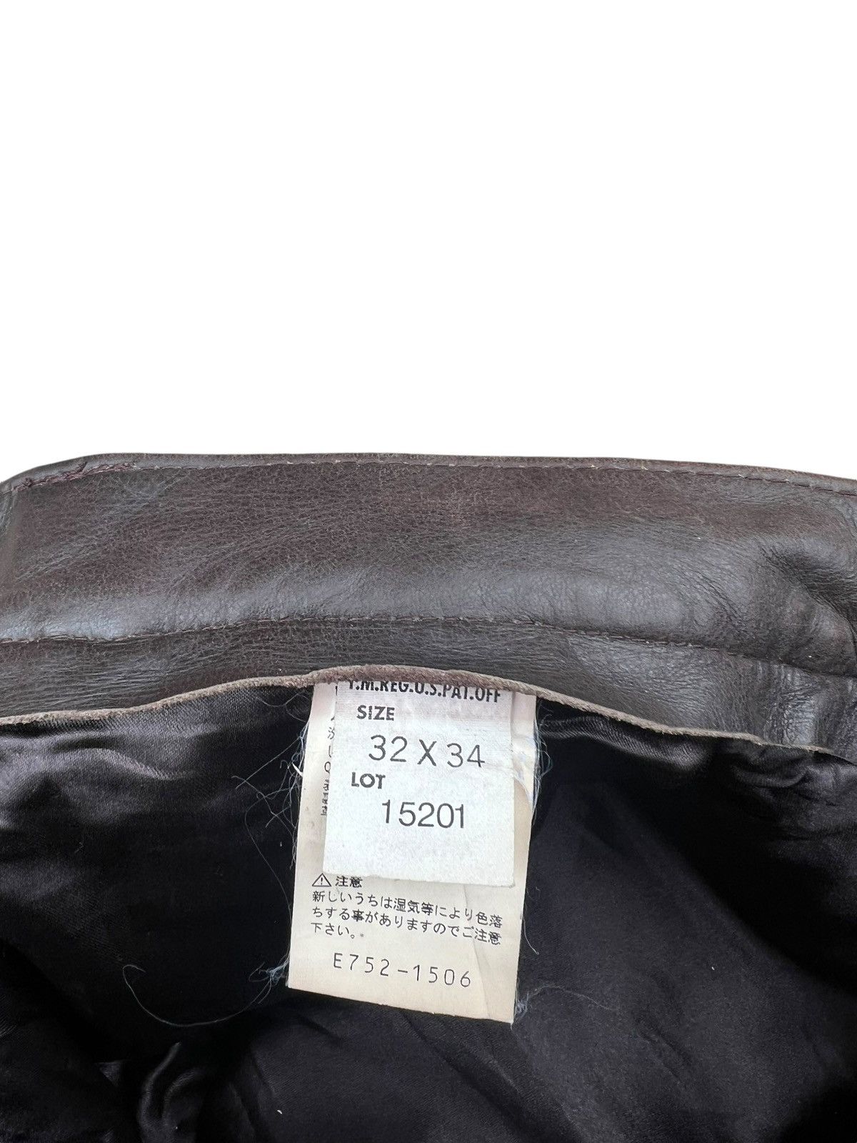 Genuine Leather Vintage Union Made Lee Riders Patina Cowhide Leather Jeans Size US 30 / EU 46 - 20 Thumbnail