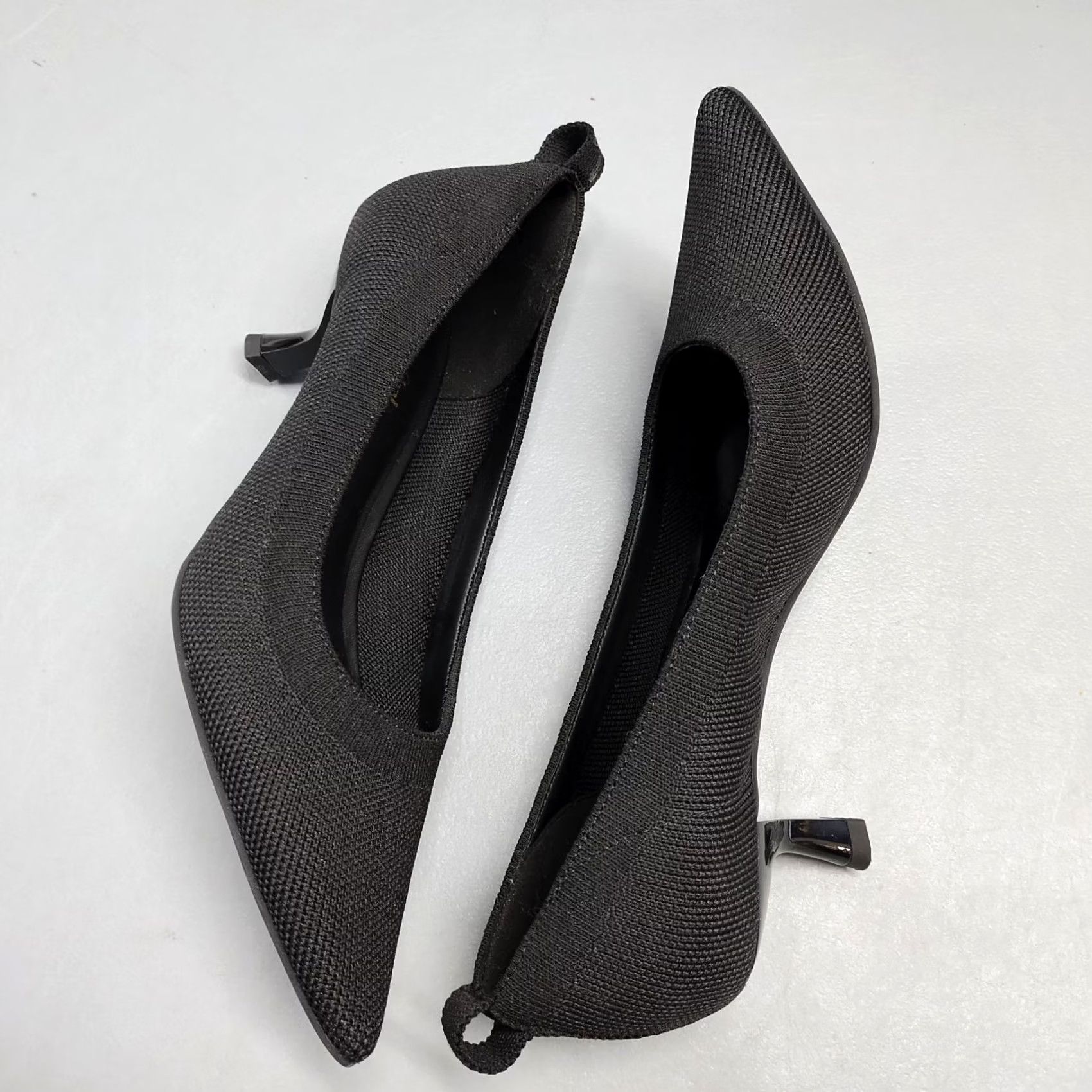 Vintage Luxury Rebel Pump Heels Womens Size 6.5 Black Pointed Toe Slip On Size US 7 / IT 37 - 3 Thumbnail