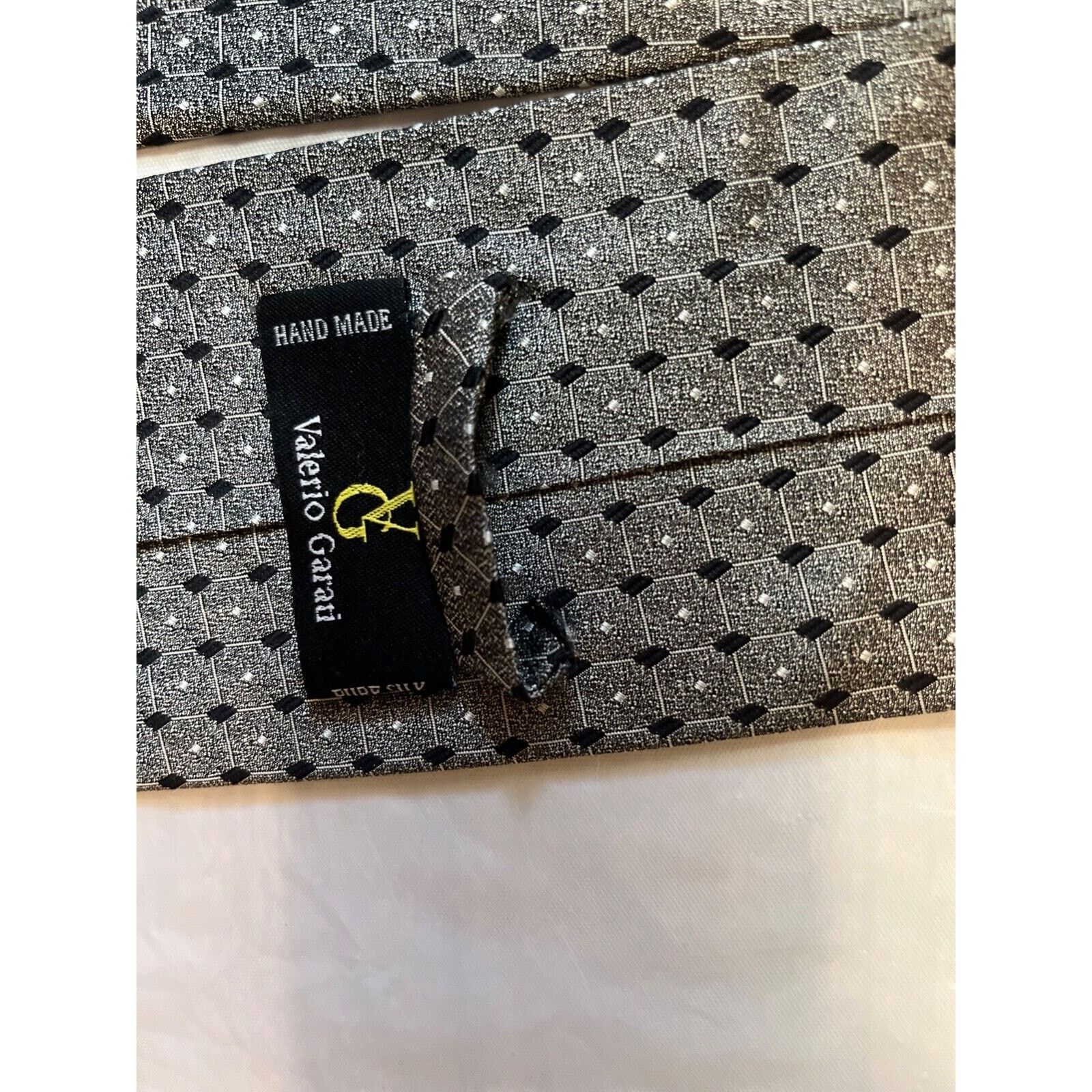 Other Valerio Garati Silk Tie ~ Gray & Black ~ Necktie Size ONE SIZE - 7 Thumbnail