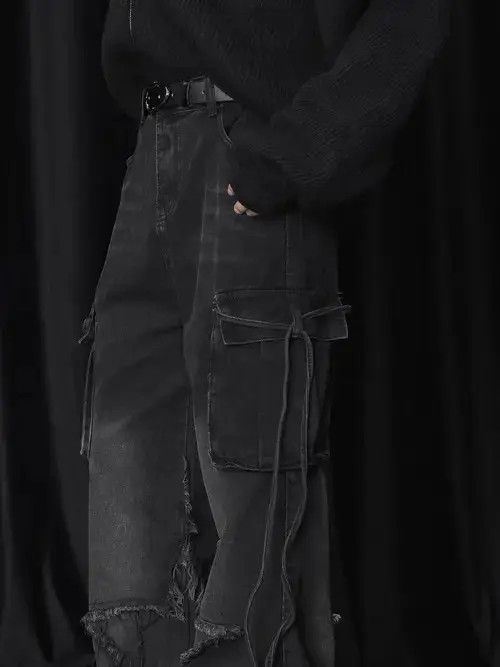 Jean Black wash street baggy jeans Size US 34 / EU 50 - 6 Thumbnail