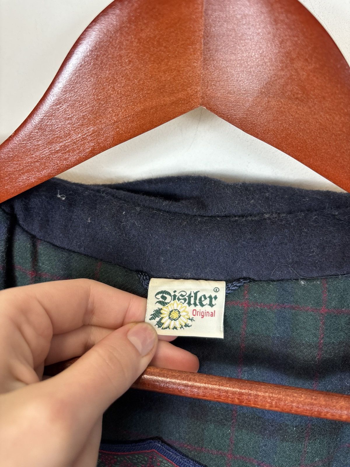 Other Vintage Distler Women’s Navy Blue Austrian Loden Wool Coat Size 3XL / US 20-22 - 11 Thumbnail