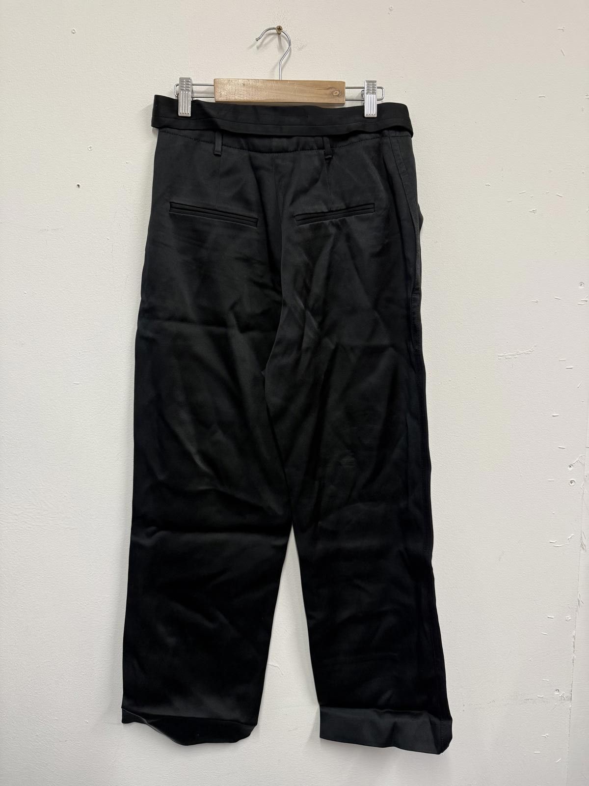 Other Black Satin Trousers with Belt Size US 32 / EU 48 - 4 Thumbnail