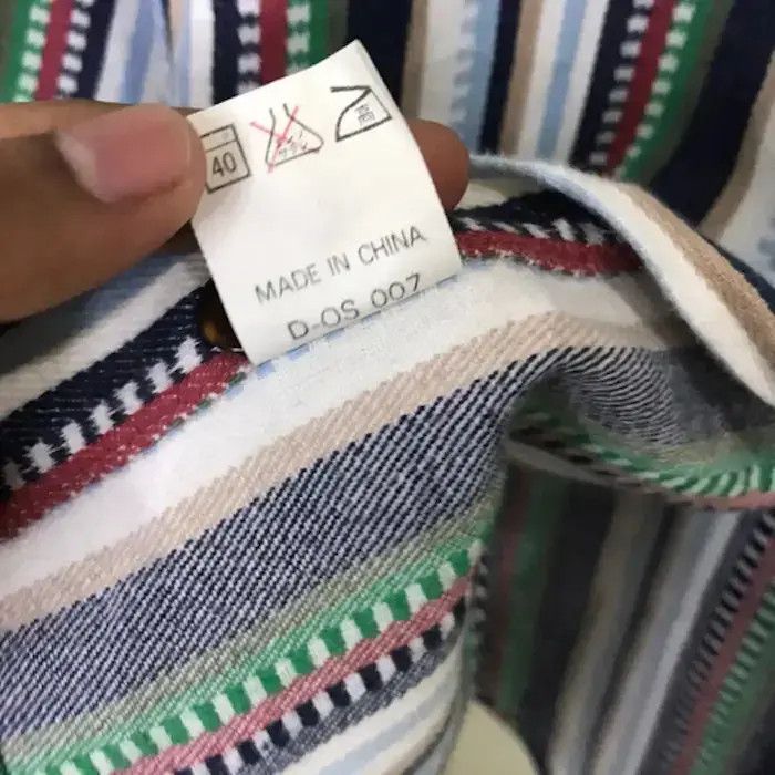 Flannel × Vintage Squeeze Jeans Stripe Design Multicolour style Flannel Shirt Size ONE SIZE - 6 Thumbnail