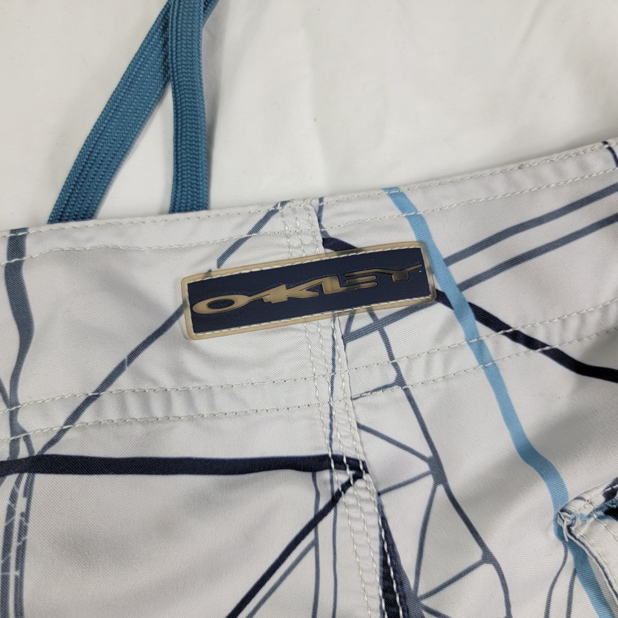 Oakley Oakley Silo Mens 38 White Blue Board Shorts Athletic Summer Size US 38 / EU 54 - 3 Thumbnail