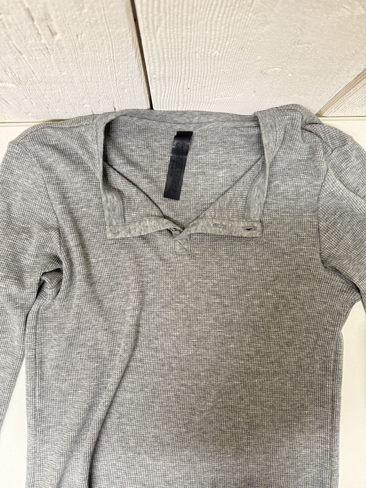 Chrome Hearts Chrome Hearts wool thermal henley gray with silver buttons Size US L / EU 52-54 / 3 - 9 Thumbnail