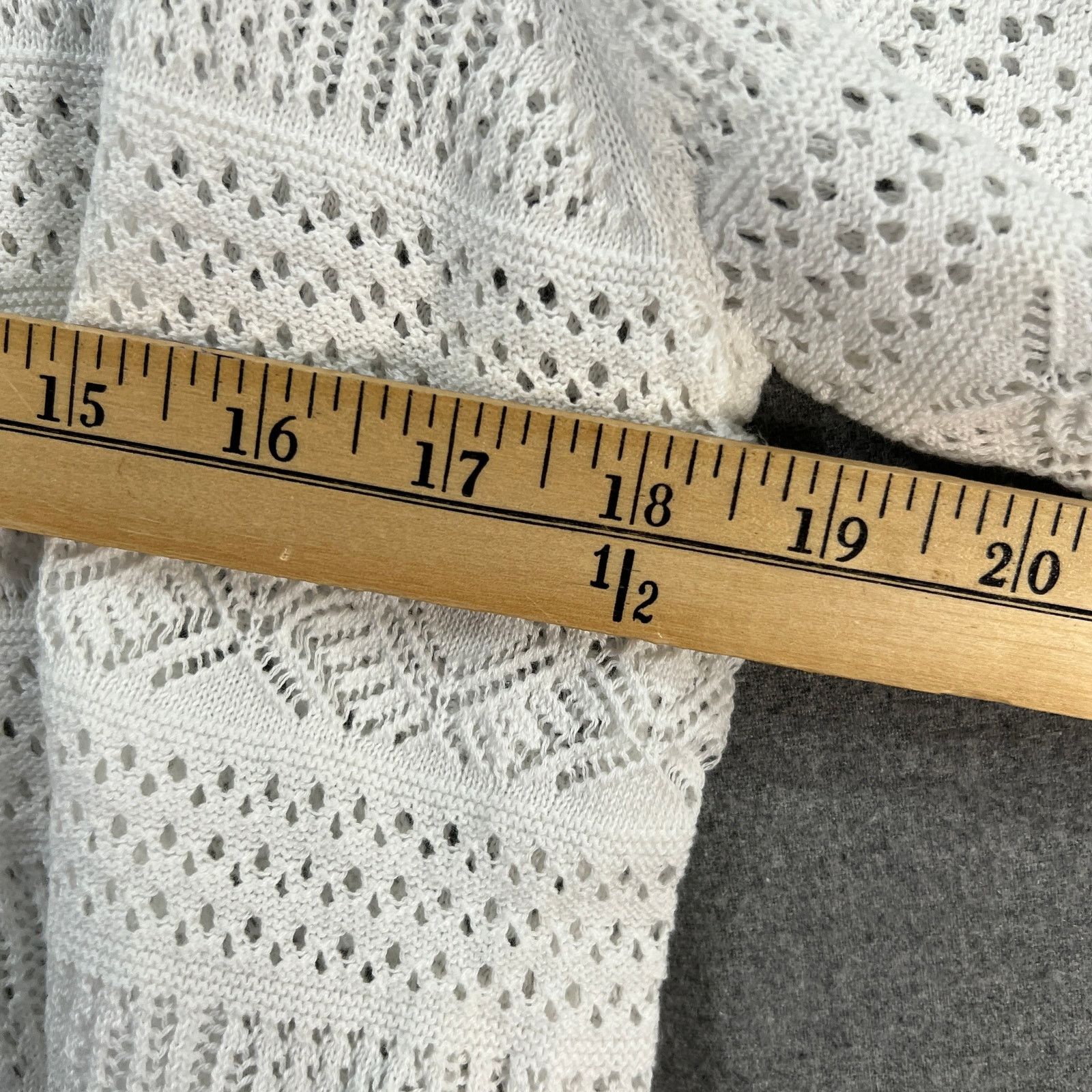 Other Joan Rivers Crochet Stripe Open Front Cardigan White Size XXS / US 00 / IT 34 - 6 Thumbnail