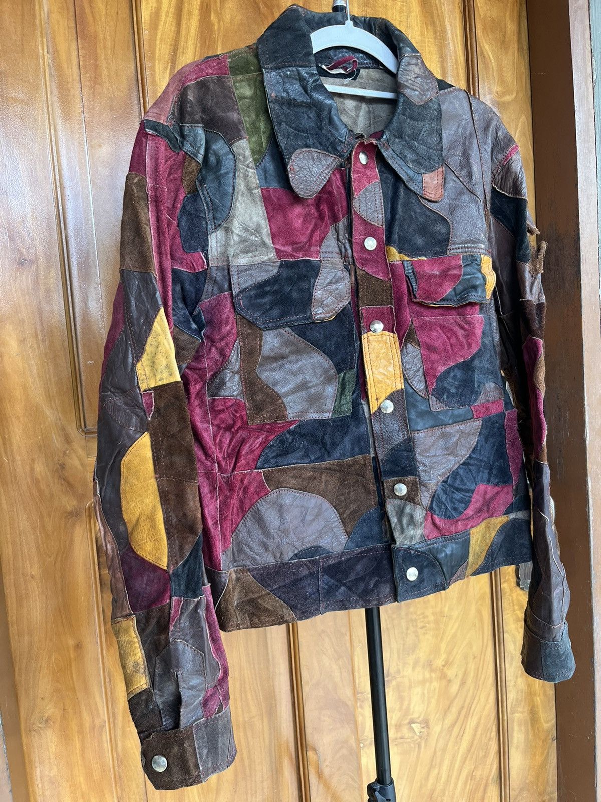 Vintage Vintage 60s-80s Patchwork Leather and suede jacket Size US S / EU 44-46 / 1 - 2 Thumbnail