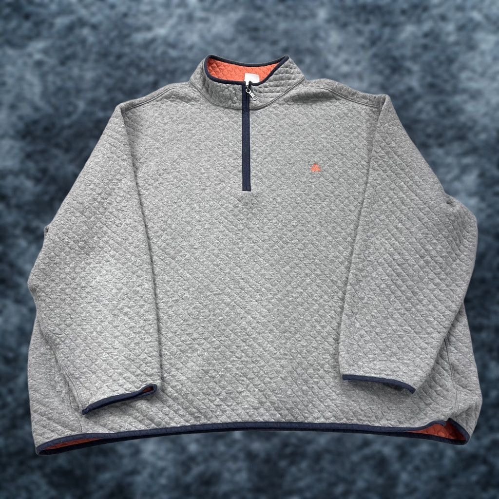 Brooks Brothers Brooks Brothers Sweatshirt Mens 3XL Gray Quilted Half Zip Diamond Pullover Size US XXL / EU 58 / 5 - 1 Thumbnail