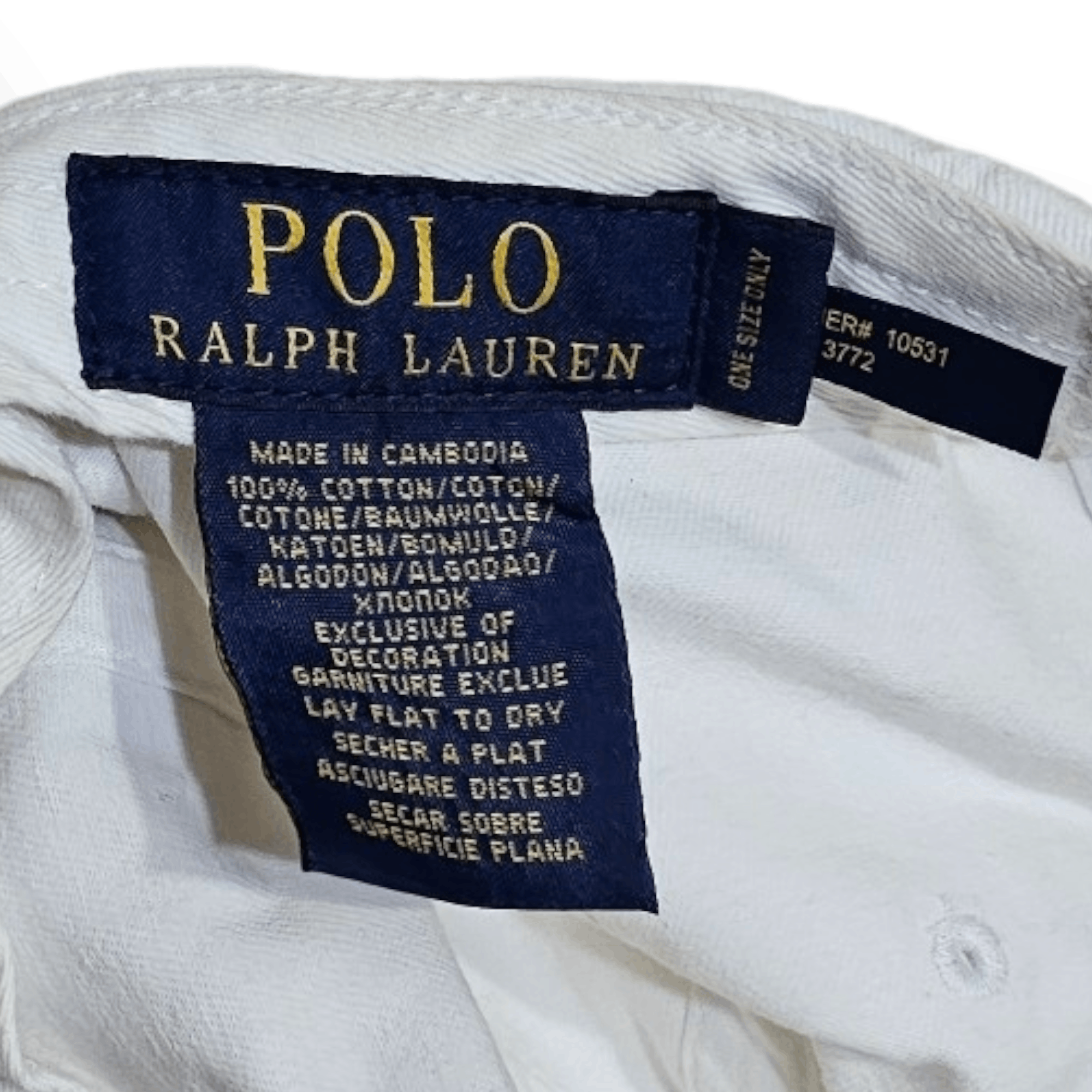 Polo Ralph Lauren × Ralph Lauren Polo Ralph Lauren Center Logo White Hat Size ONE SIZE - 5 Thumbnail